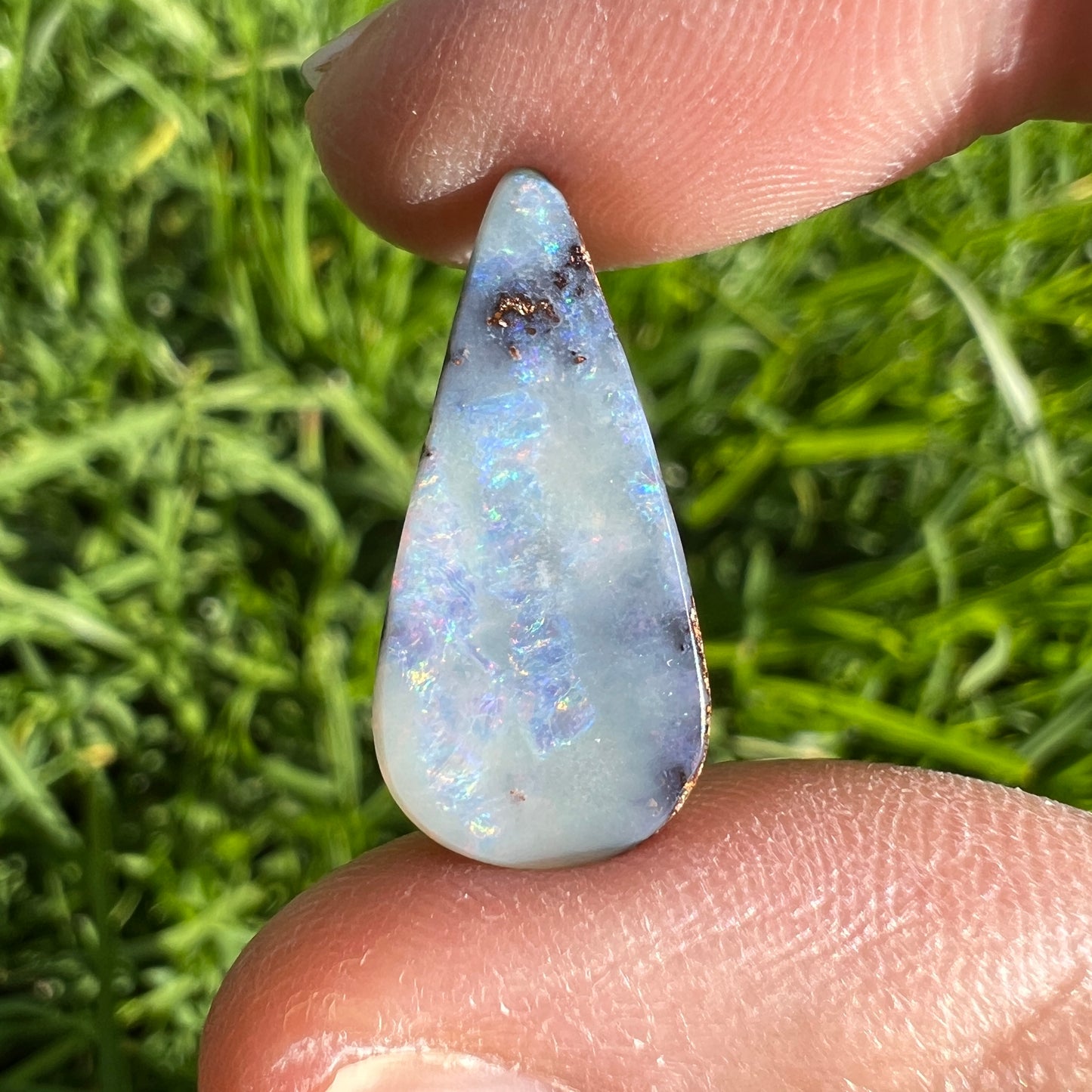 6.21 Ct teardrop boulder opal