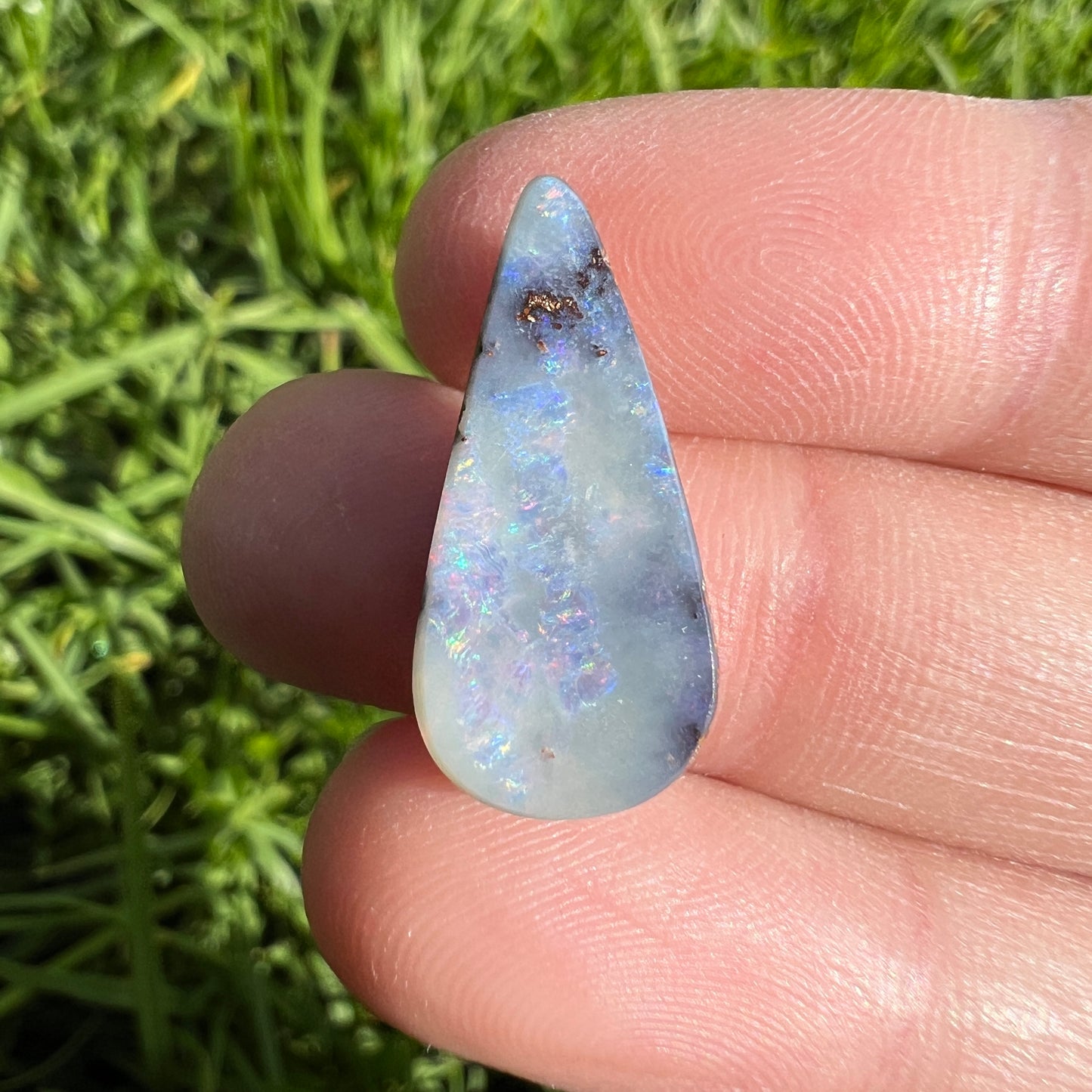 6.21 Ct teardrop boulder opal