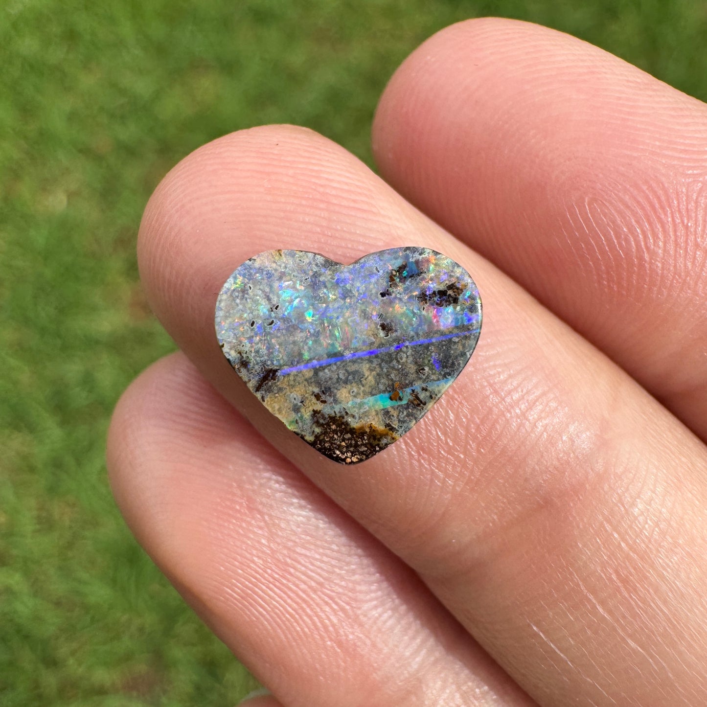 2.21 Ct small heart boulder opal