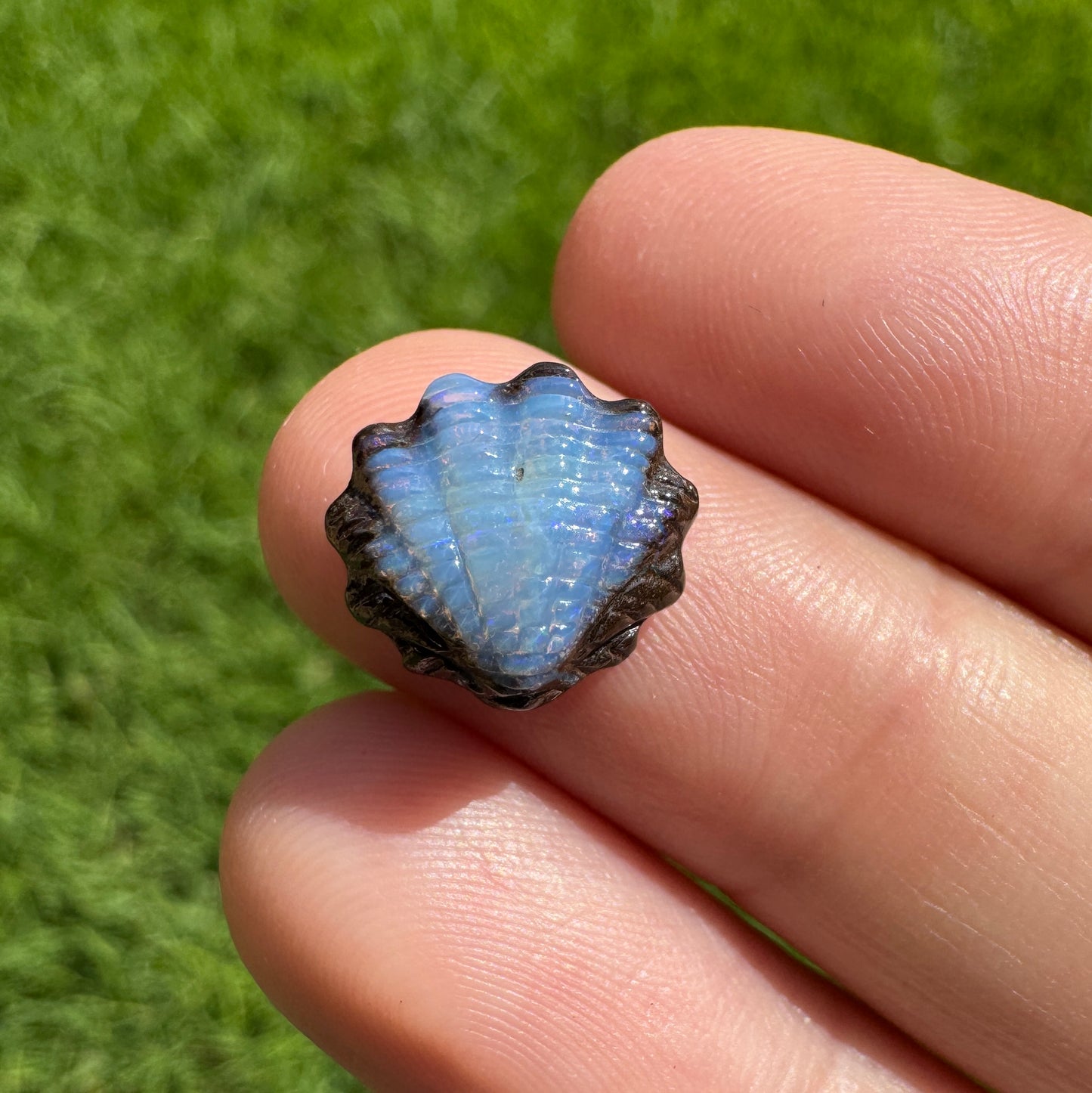 4.24 Ct small fan shell boulder opal