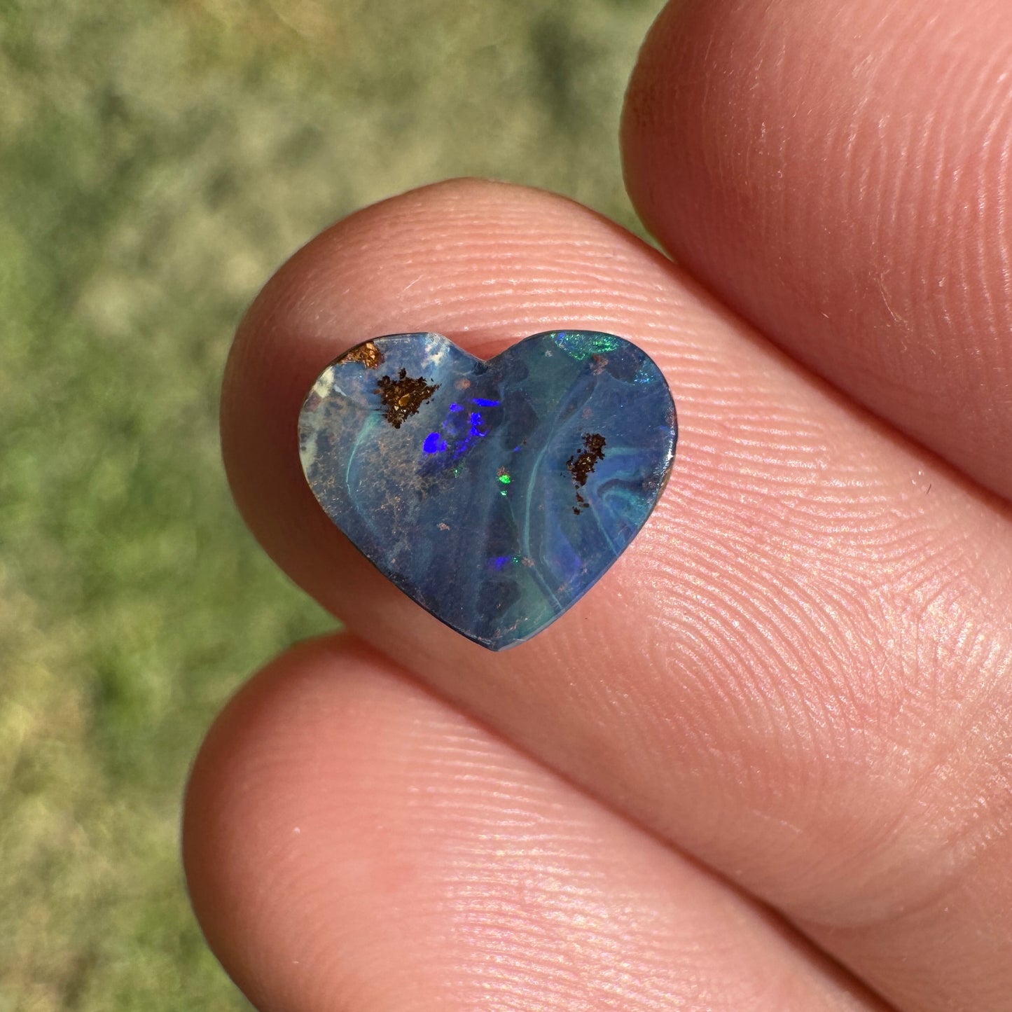 1.20 Ct extra small heart boulder opal
