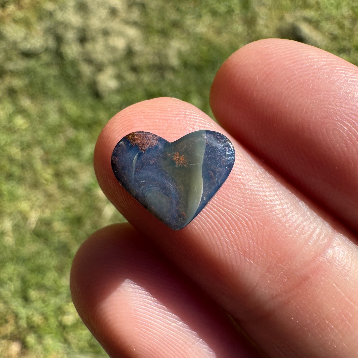 1.73 Ct small heart boulder opal