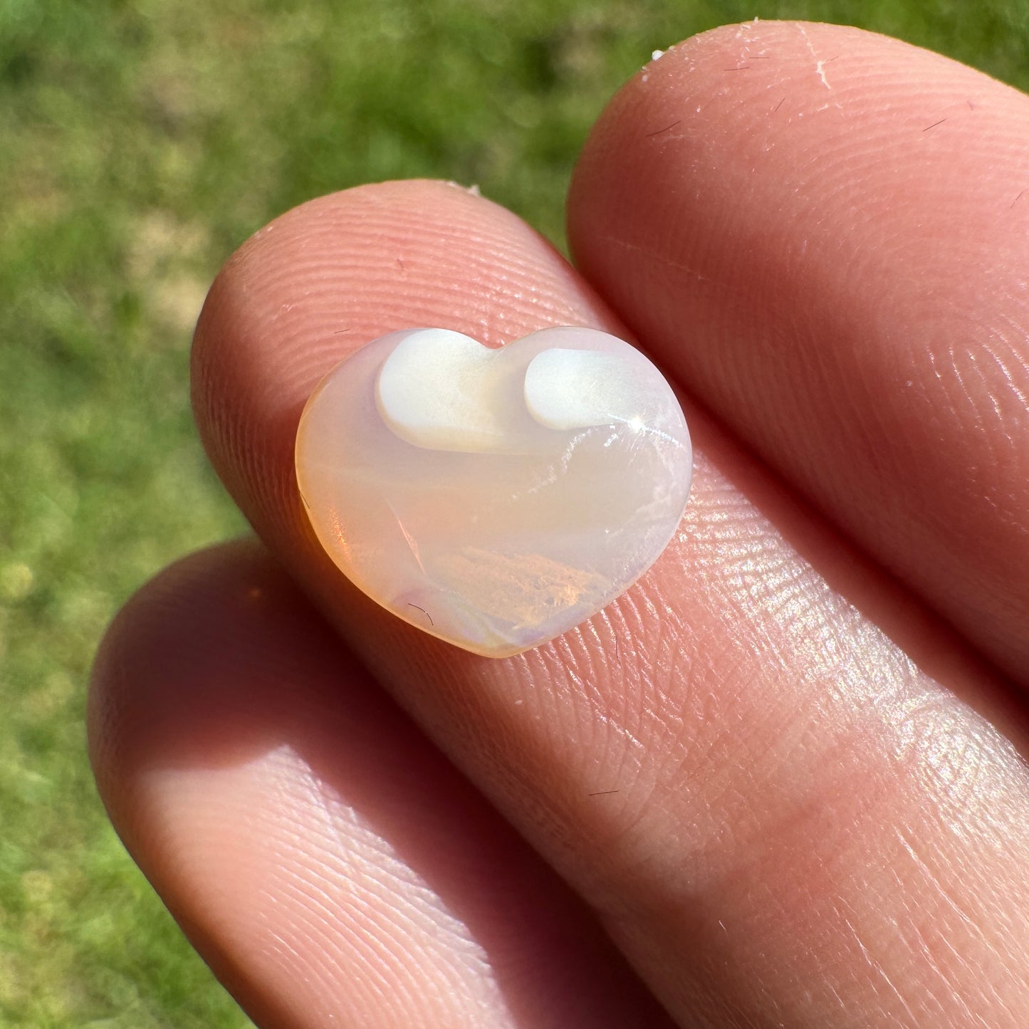 1.87 Ct crystal heart opal