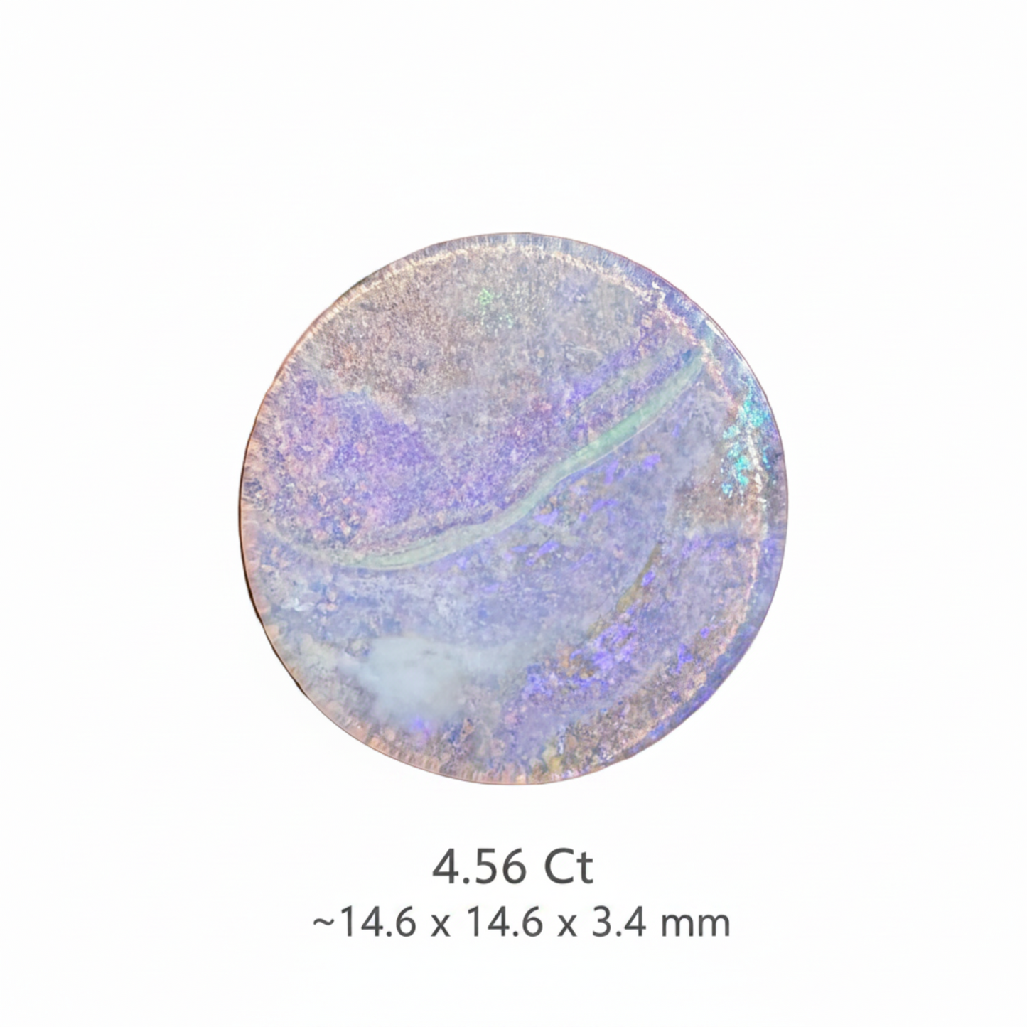 5.61 Ct light purple circle boulder opal