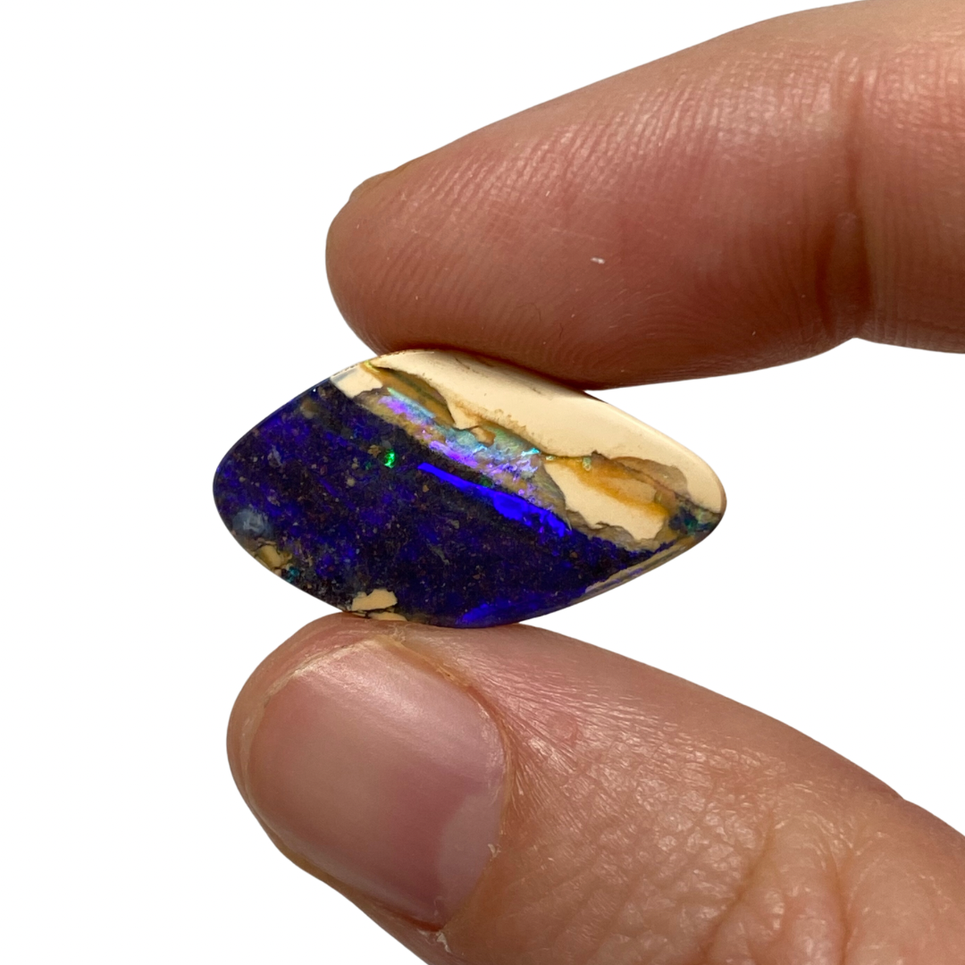 8.60 Ct purple and caramel boulder opal