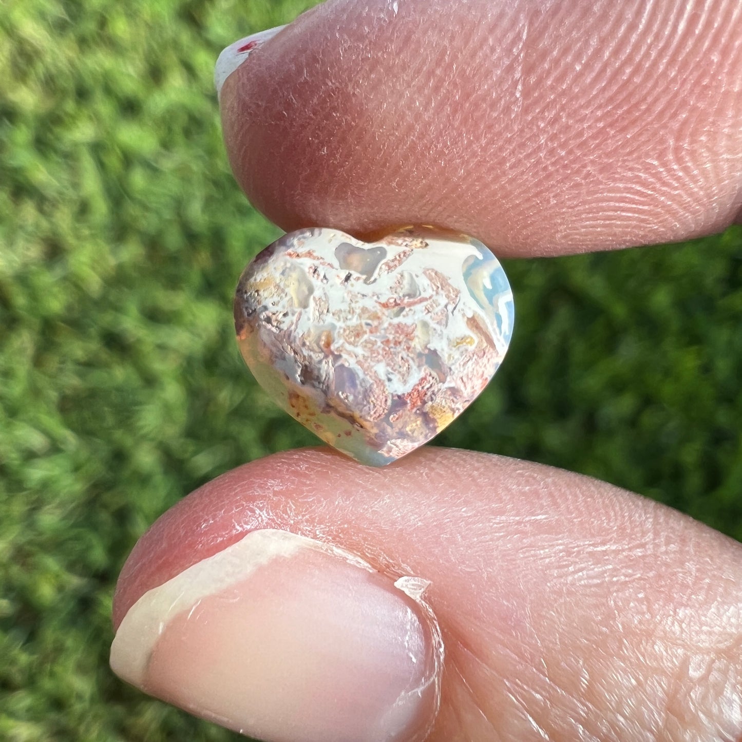 2.25 Ct wood replacement heart opal