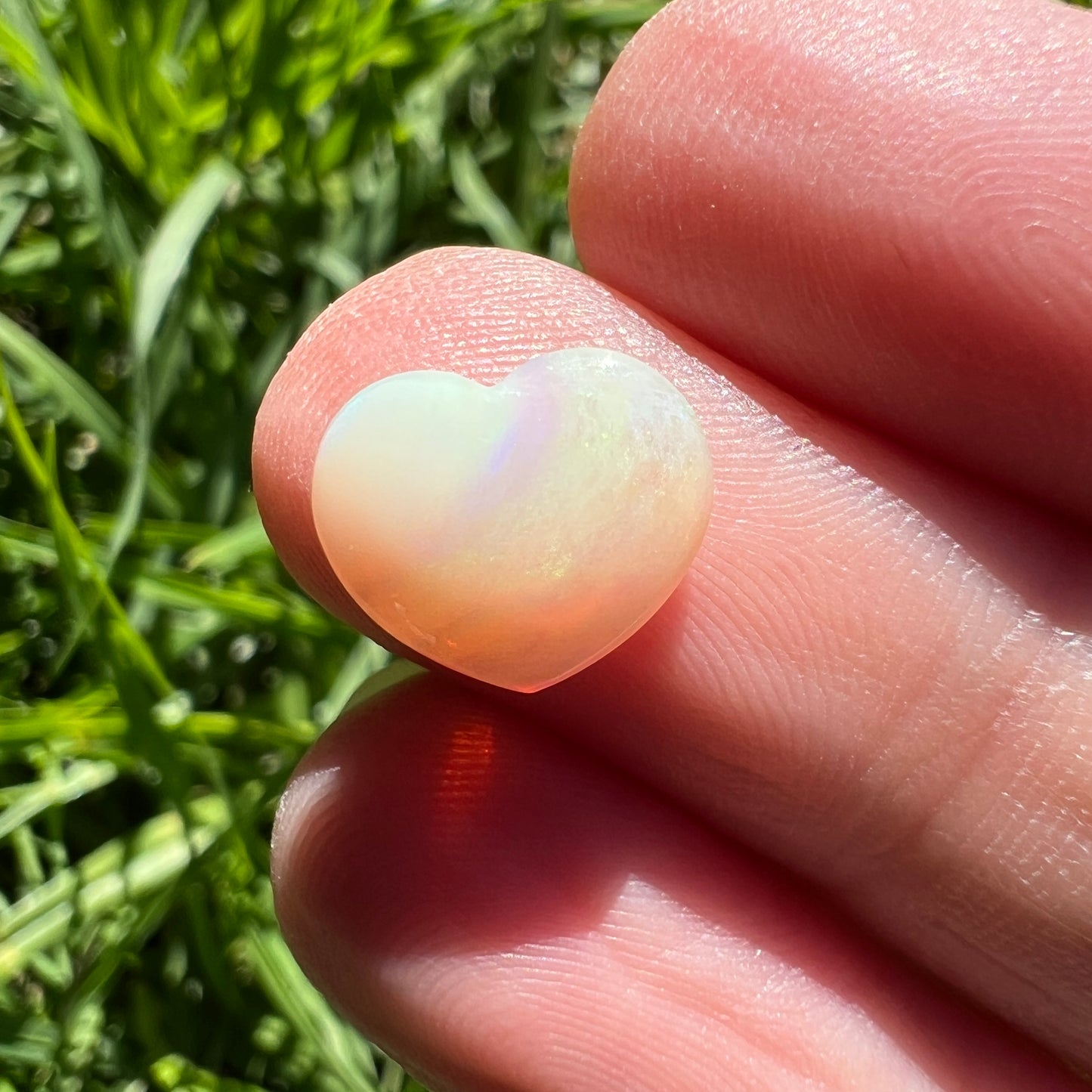 1.84 Ct crystal heart boulder opal