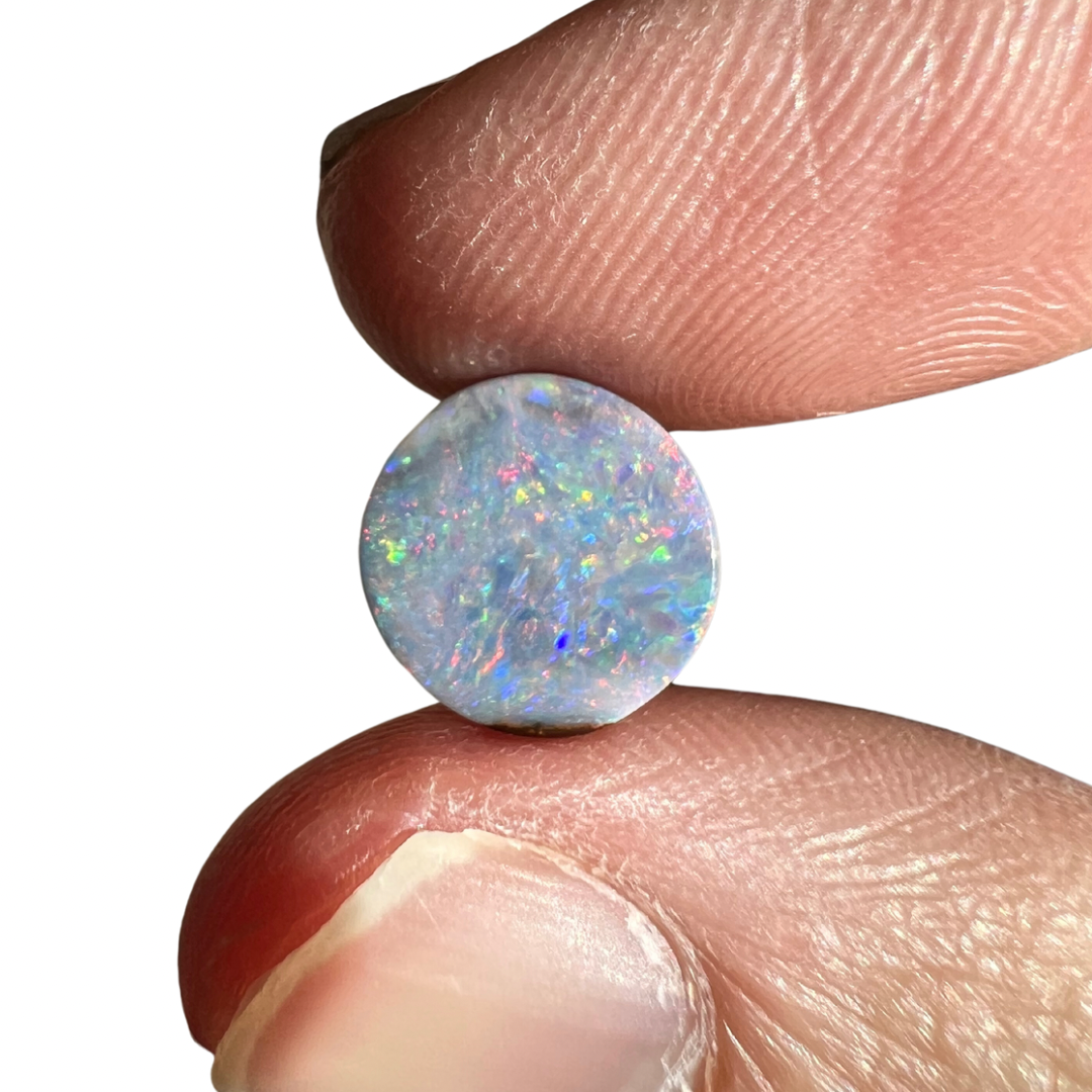 4.18 Ct round boulder opal pair