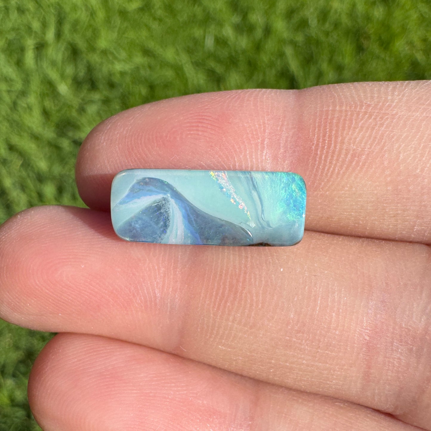 8.04 Ct two piece boulder opal set