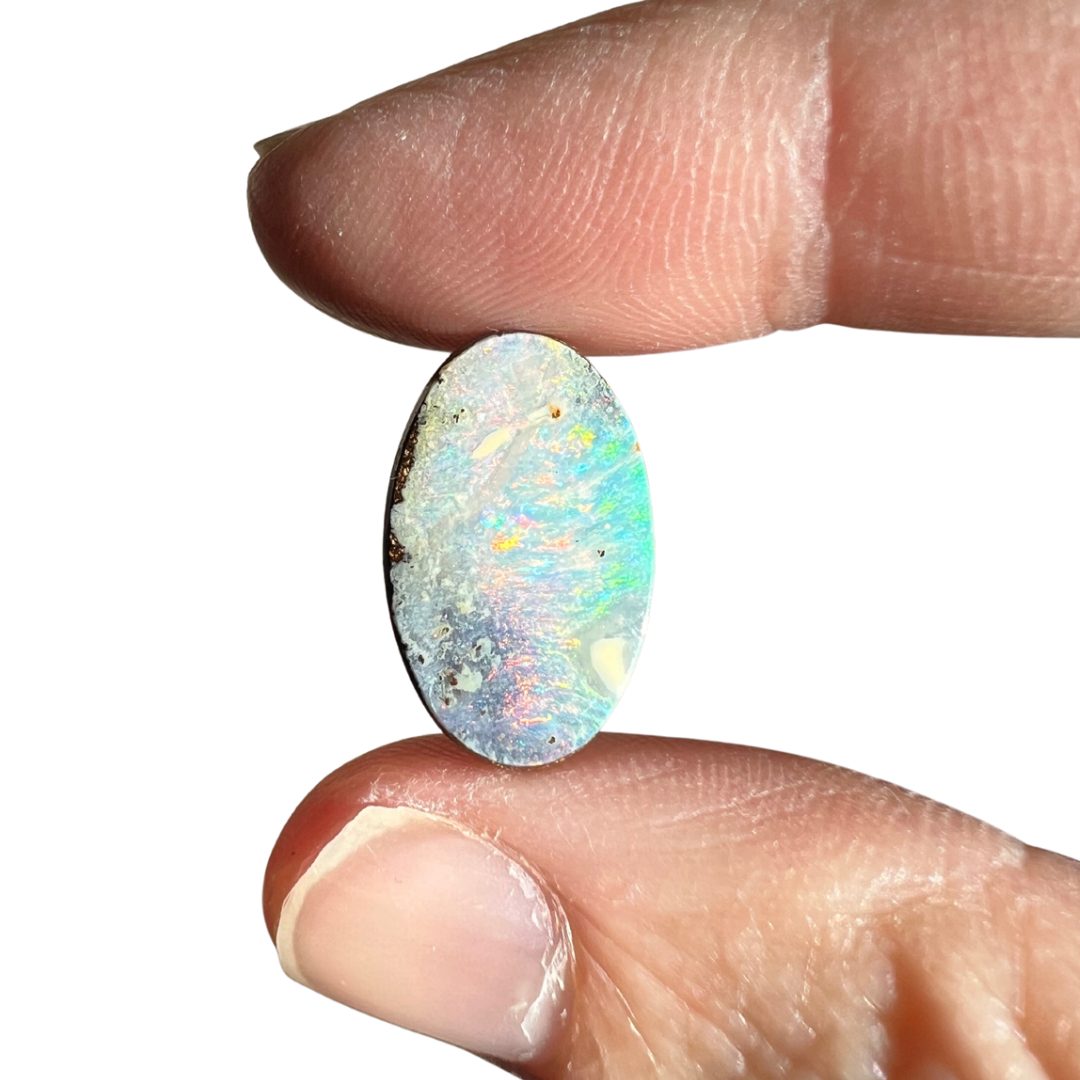 13.53 Ct oval boulder opal pair