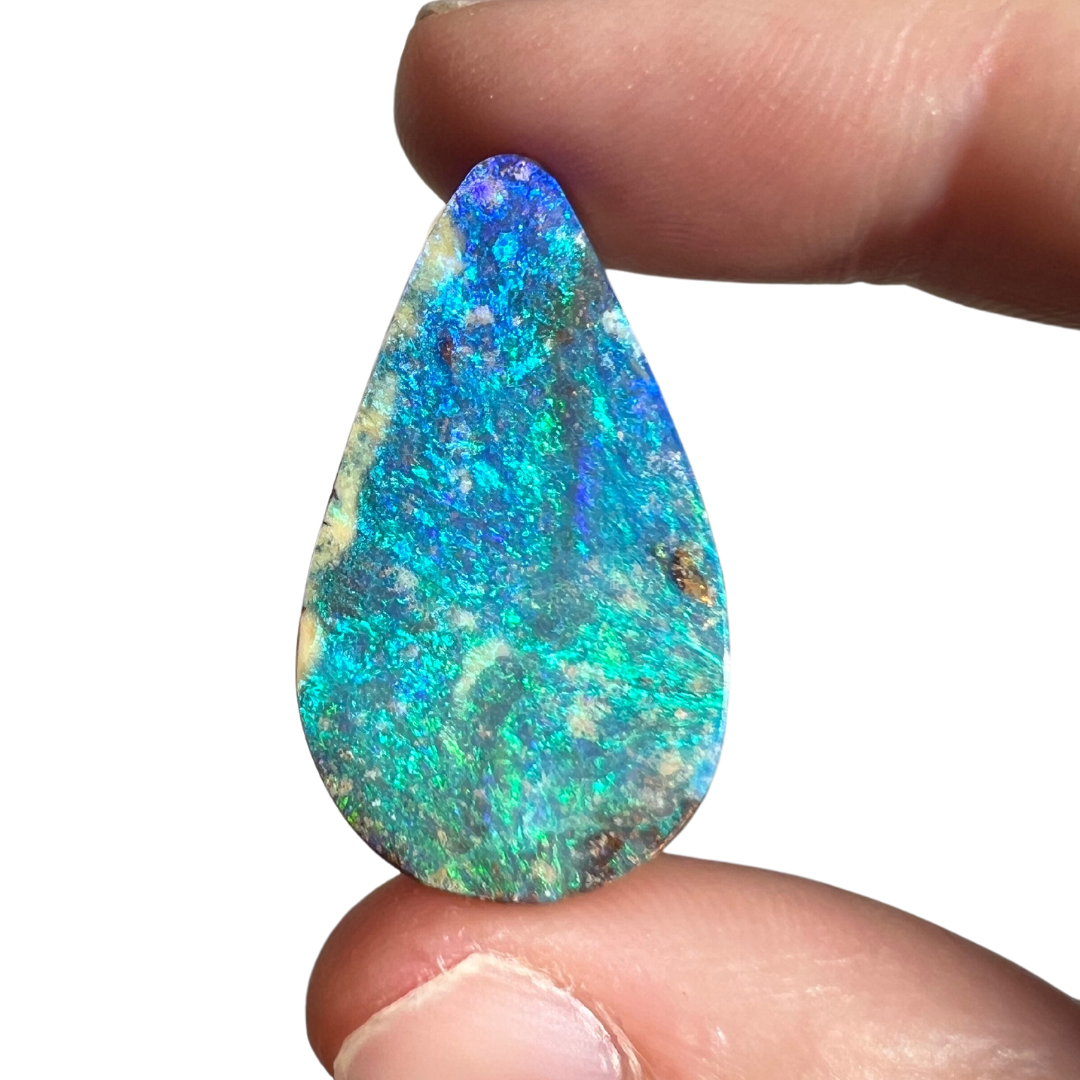 21.16 Ct large green-blue boulder opal