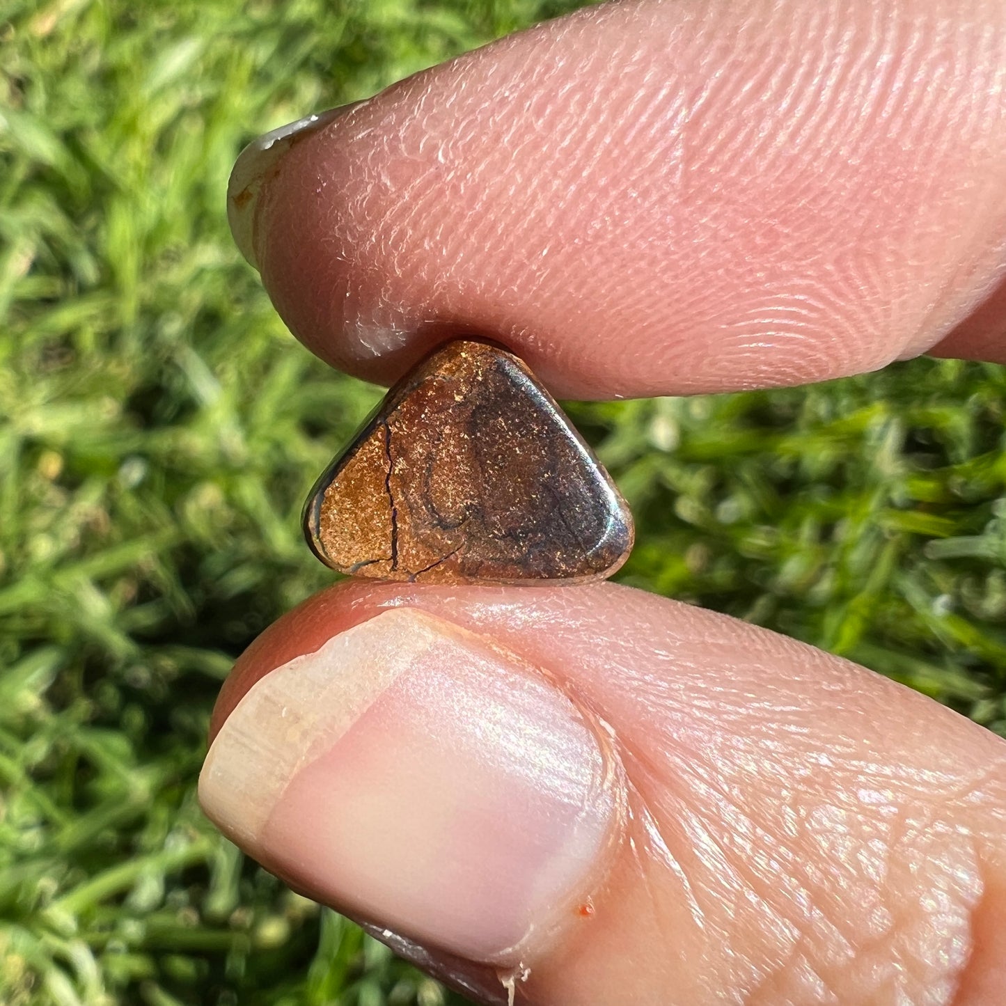 2.36 Ct small triangle boulder opal