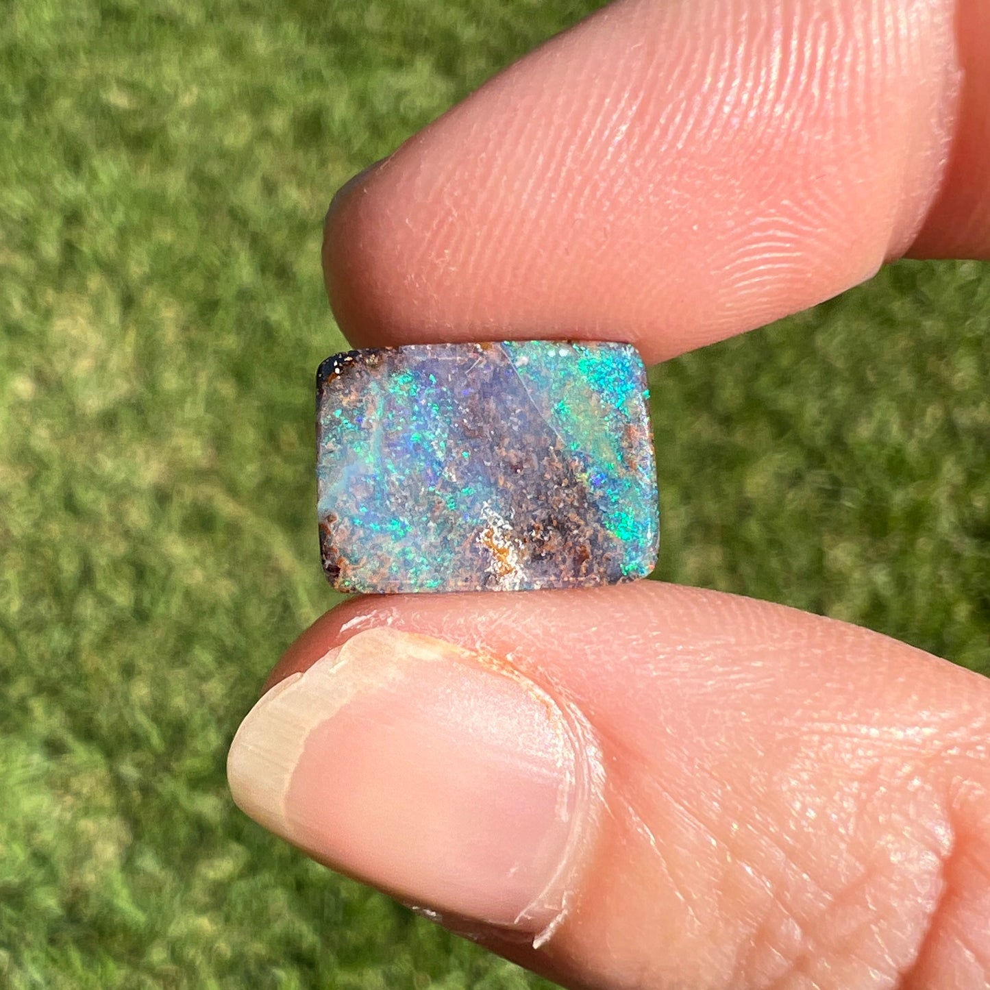 4.16 Ct rectangle boulder opal