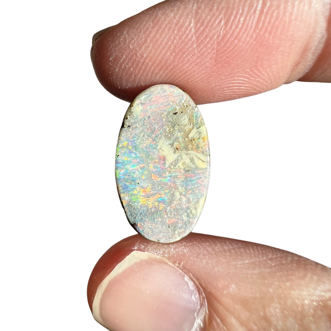 13.53 Ct oval boulder opal pair