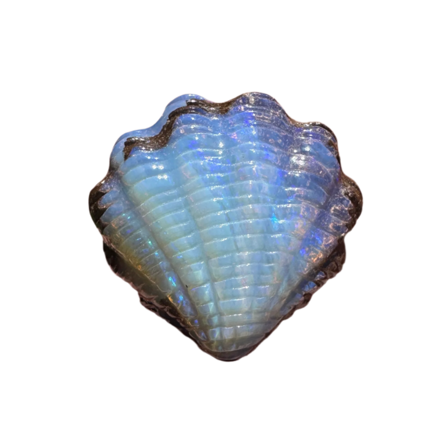 11.00 Ct fan shell boulder opal carving