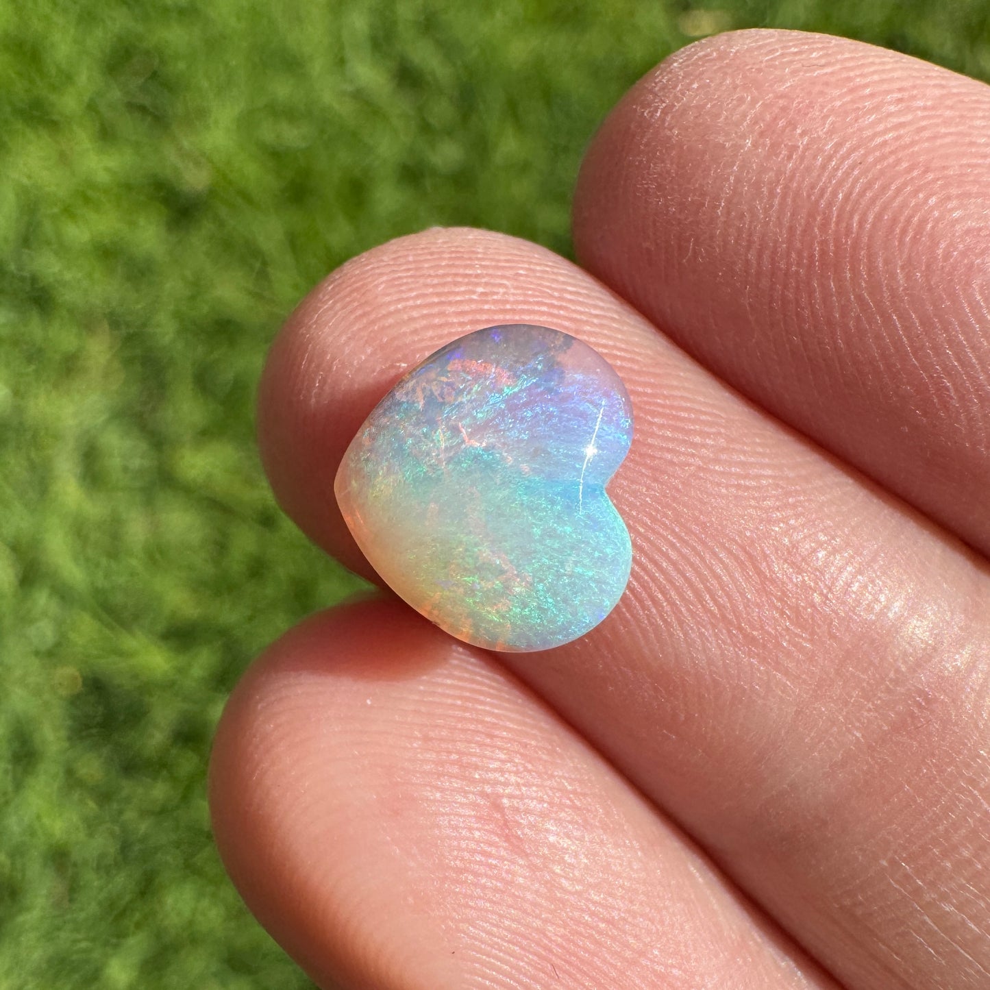 1.99 Ct crystal heart opal