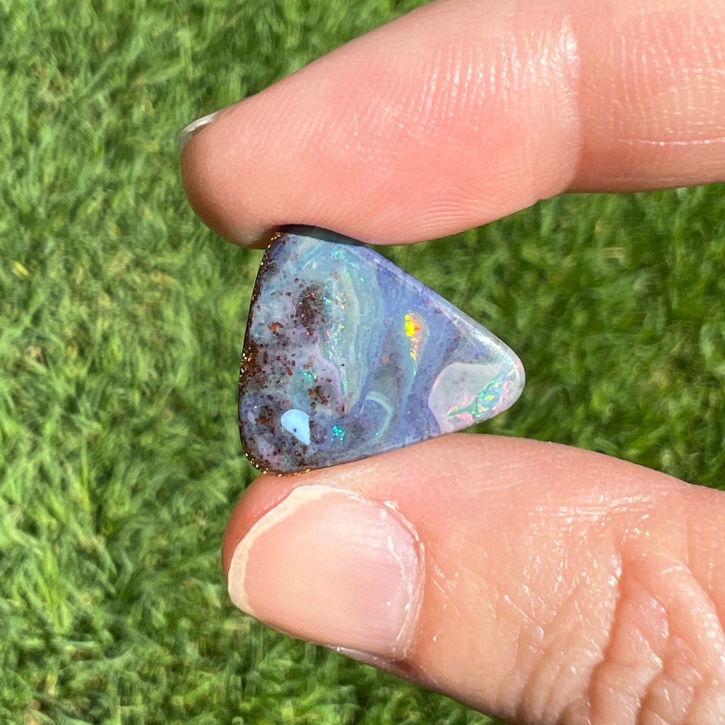 8.17 Ct triangle boulder opal