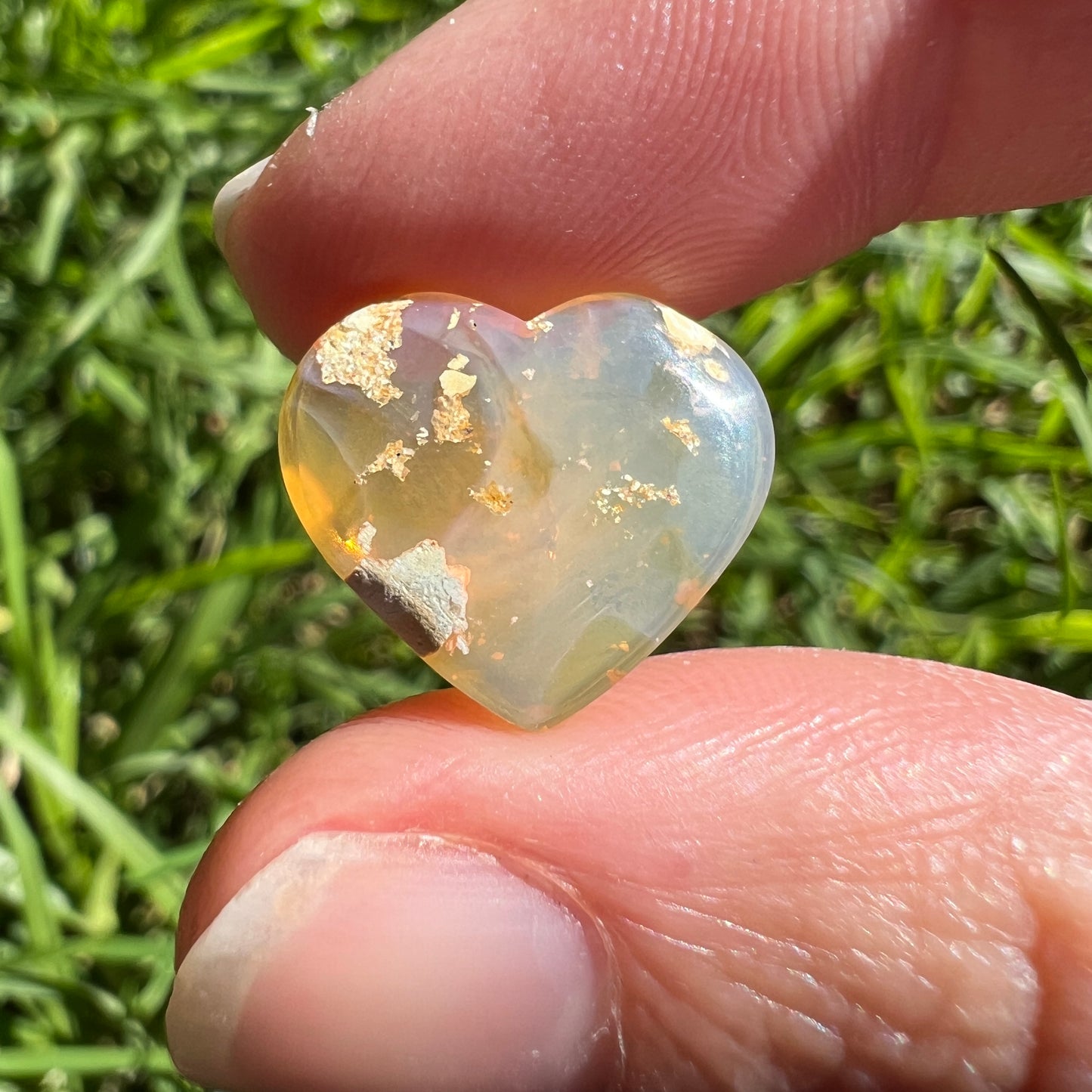 5.84 Ct wood replacement heart opal