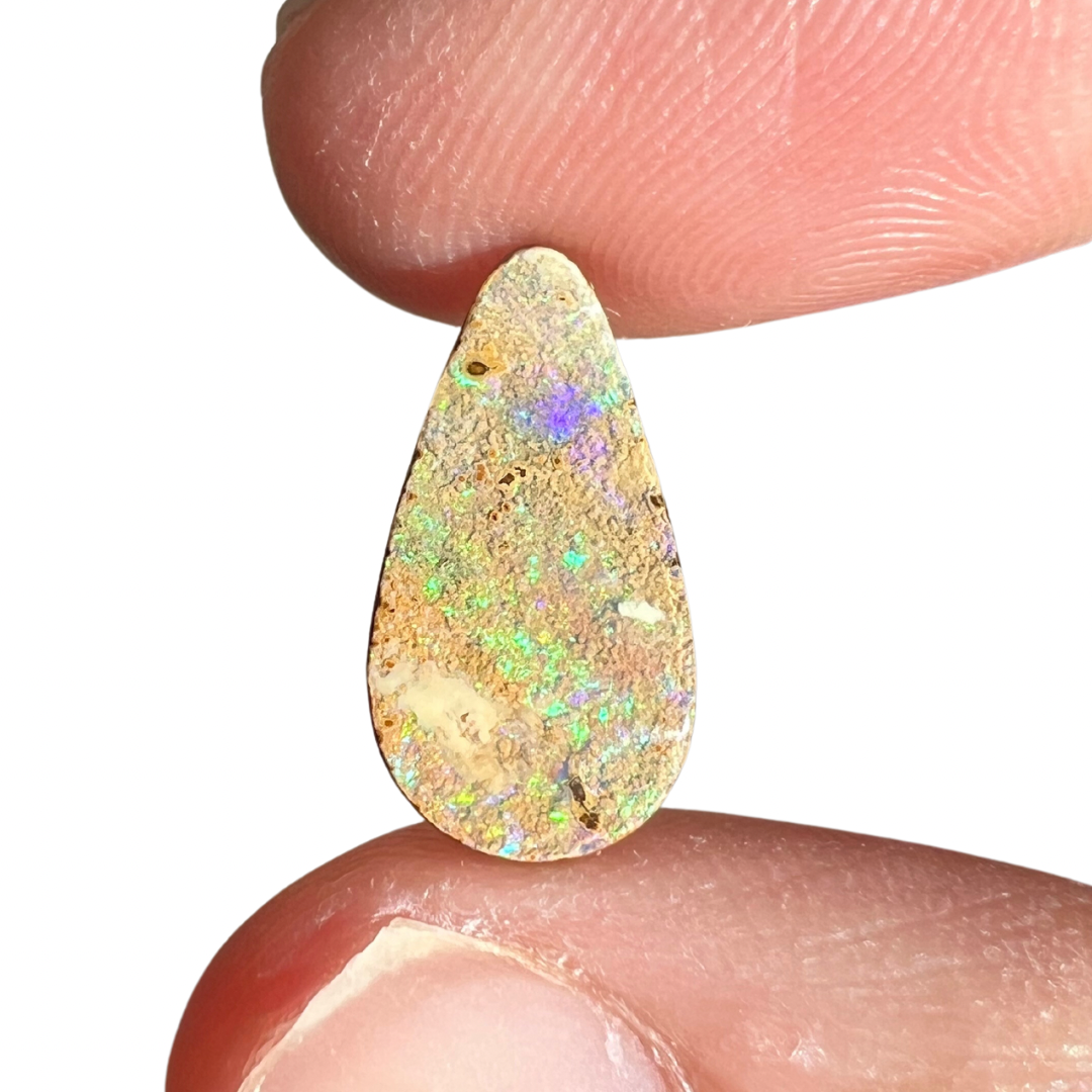 6.55 Ct teardrop boulder opal pair