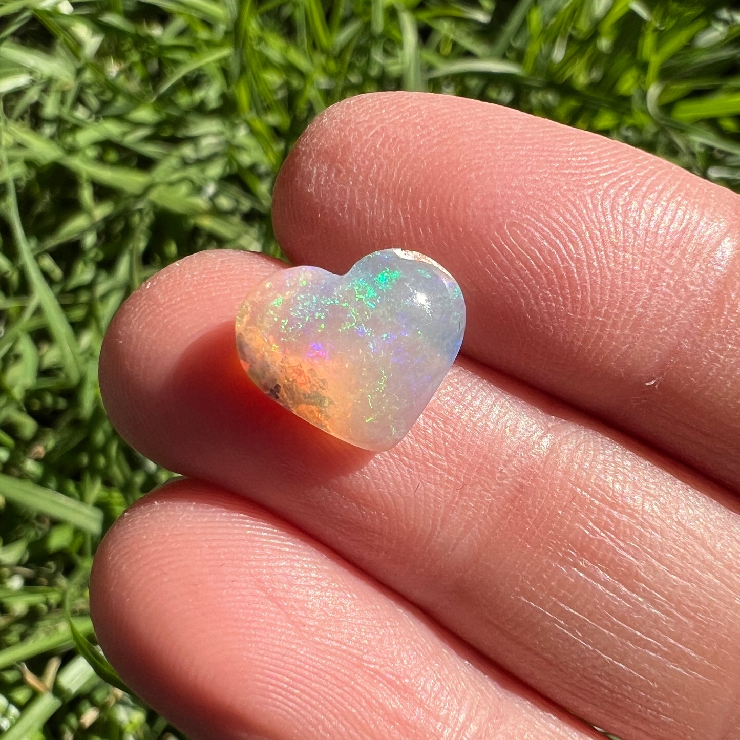 2.35 Ct wood replacement heart opal