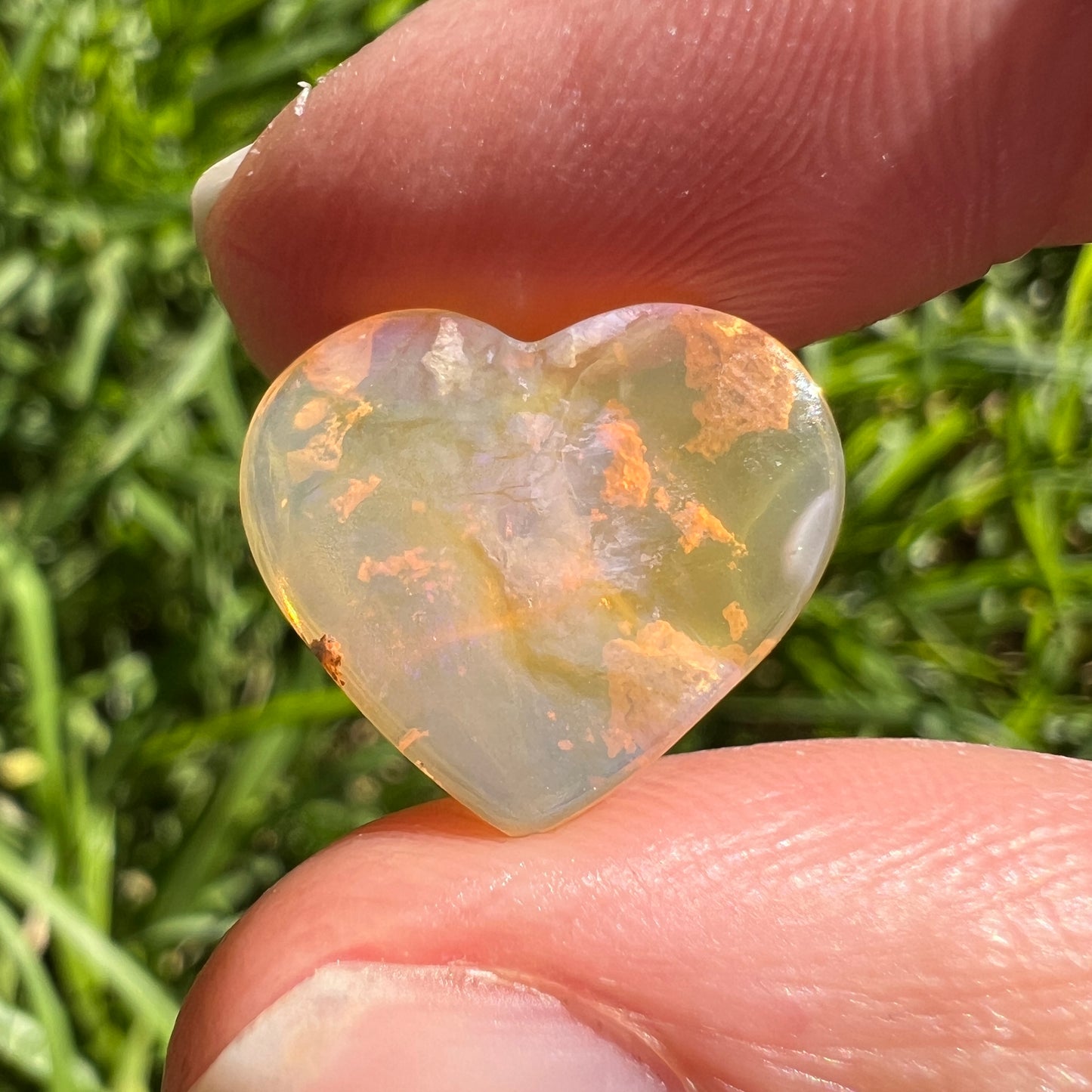 5.84 Ct wood replacement heart opal