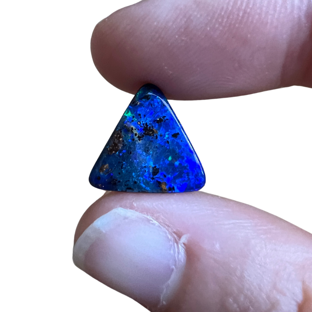 3.30 blue triangle boulder opal