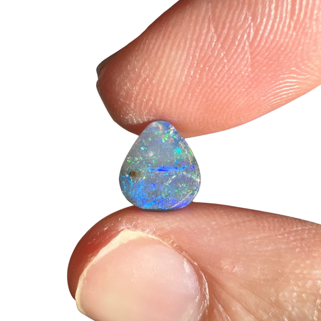 2.49 Ct small blue boulder opal pair