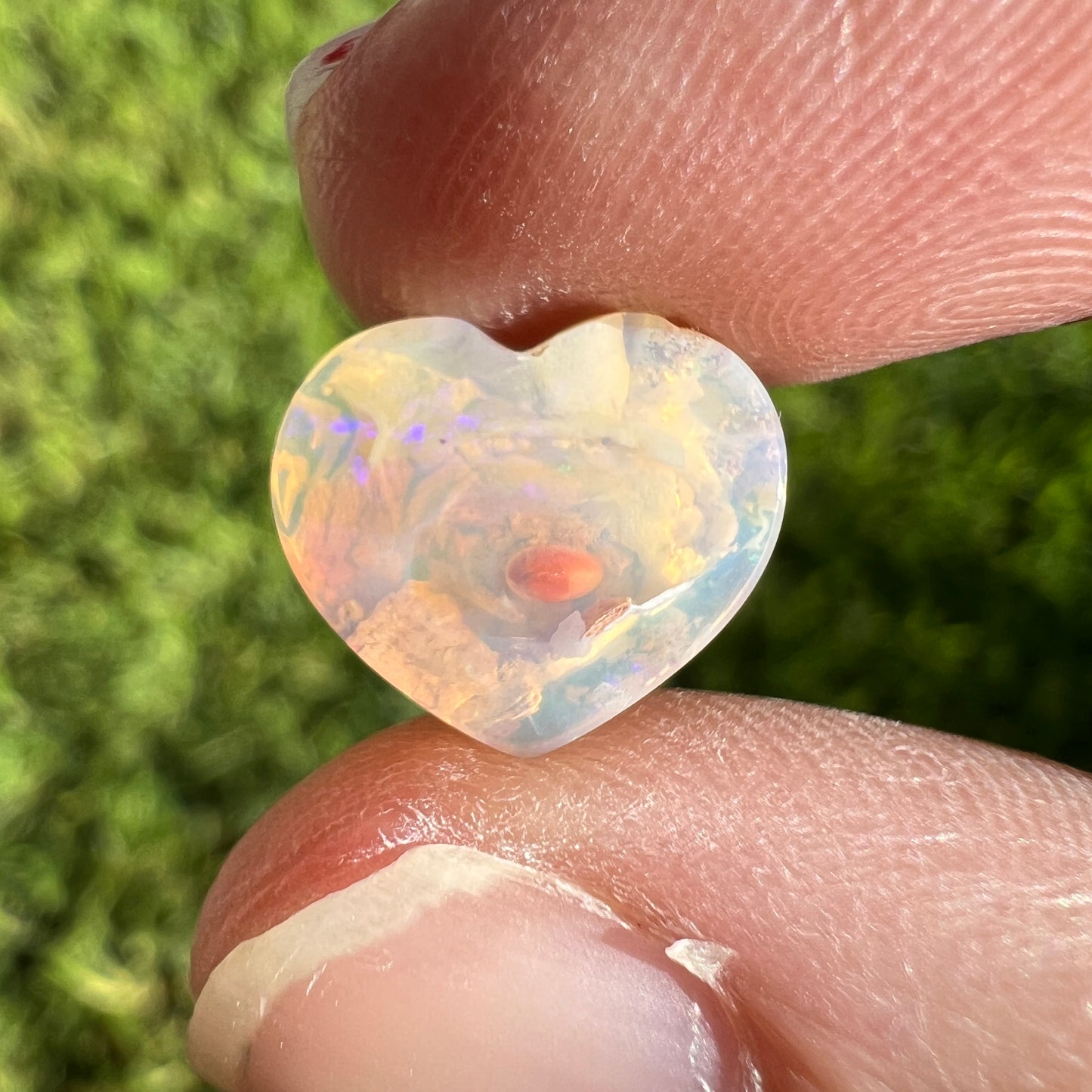 2.25 Ct wood replacement heart opal