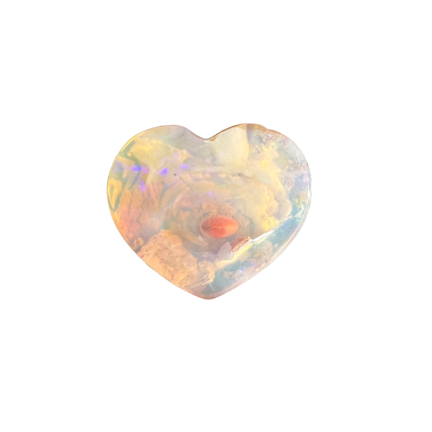 2.25 Ct wood replacement heart opal