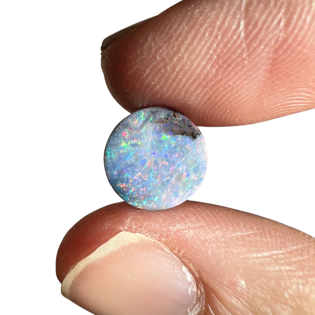 4.18 Ct round boulder opal pair