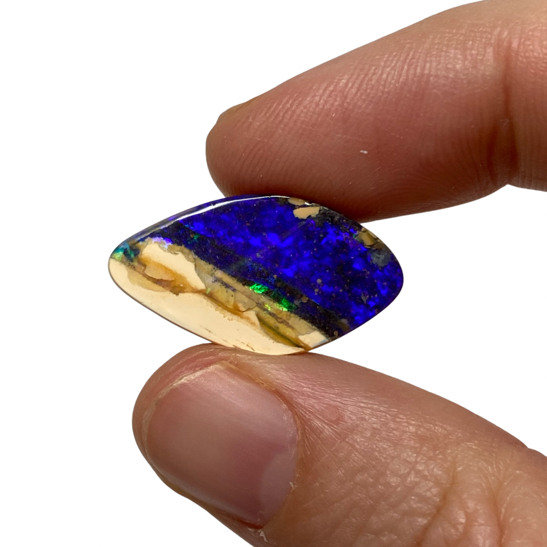 8.60 Ct purple and caramel boulder opal