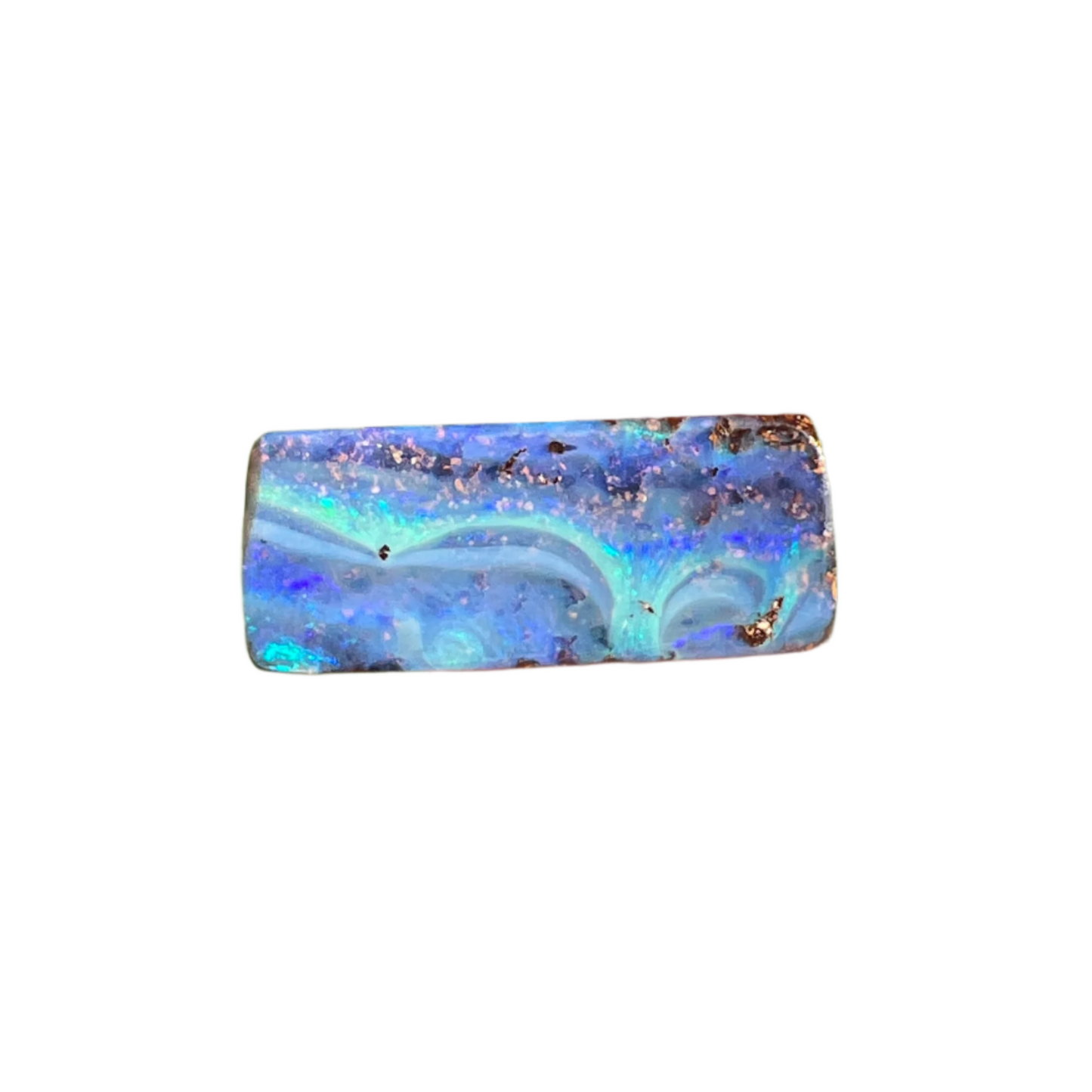 6.49 Ct rectangle boulder opal