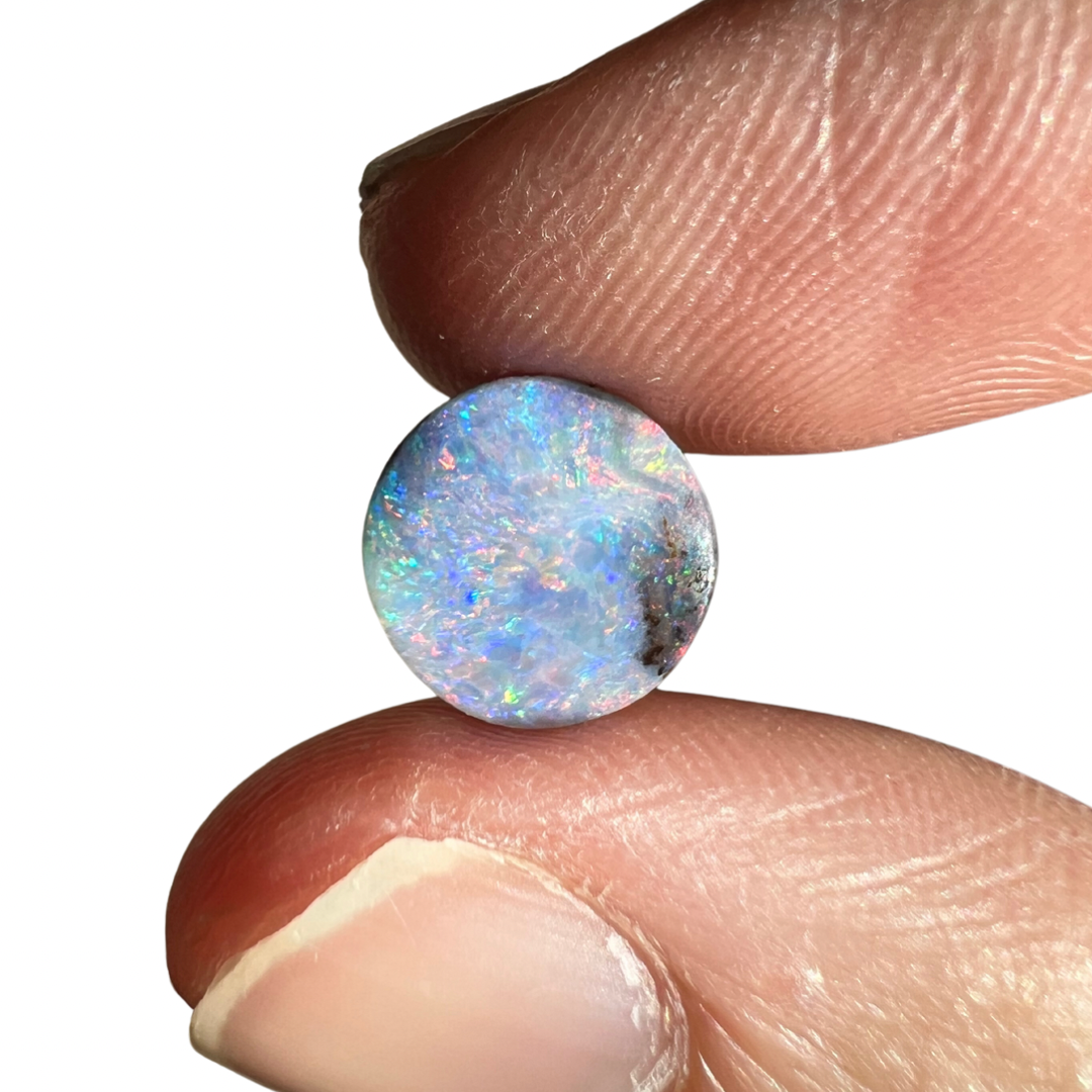 4.18 Ct round boulder opal pair