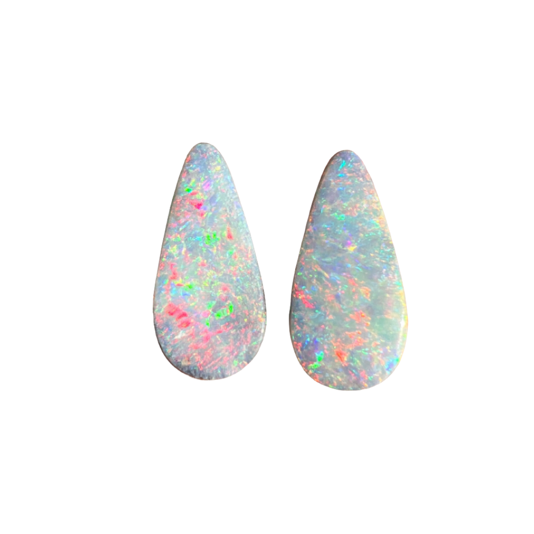 10.04 Ct teardrop boulder opal pair