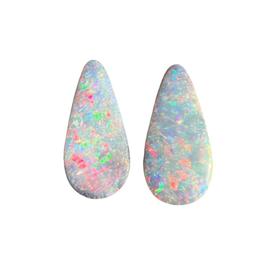 10.04 Ct teardrop boulder opal pair