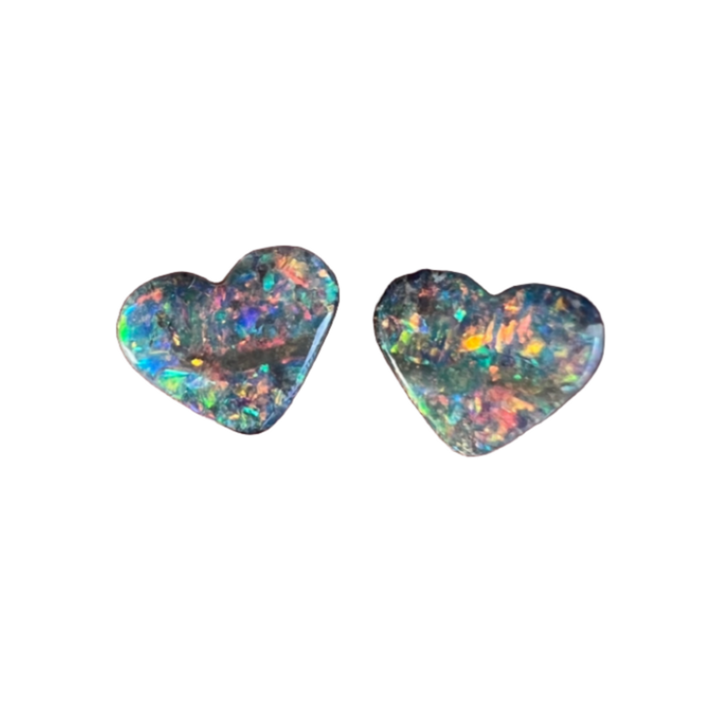 1.92 Ct extra small heart boulder opal pair