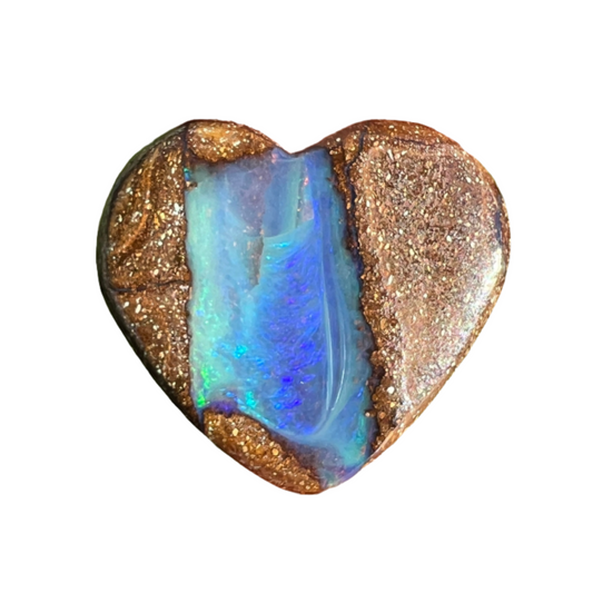 8.32 Ct boulder opal heart