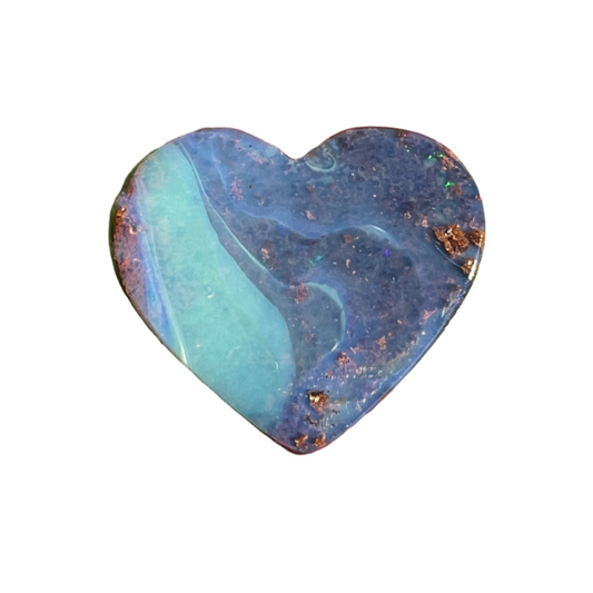 6.62 Ct boulder opal heart