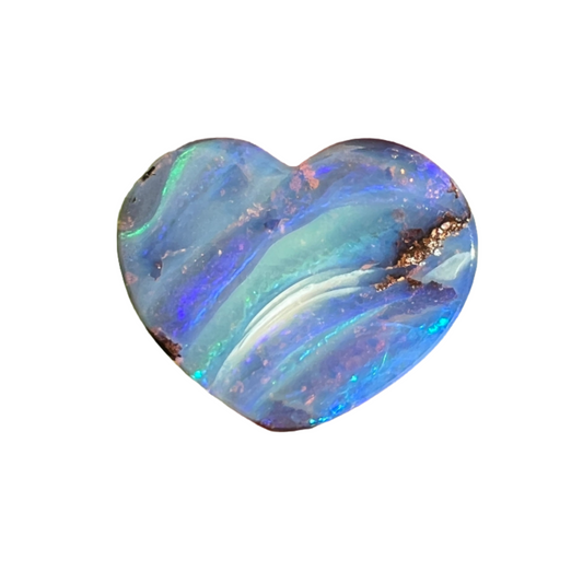 3.73 Ct boulder opal heart