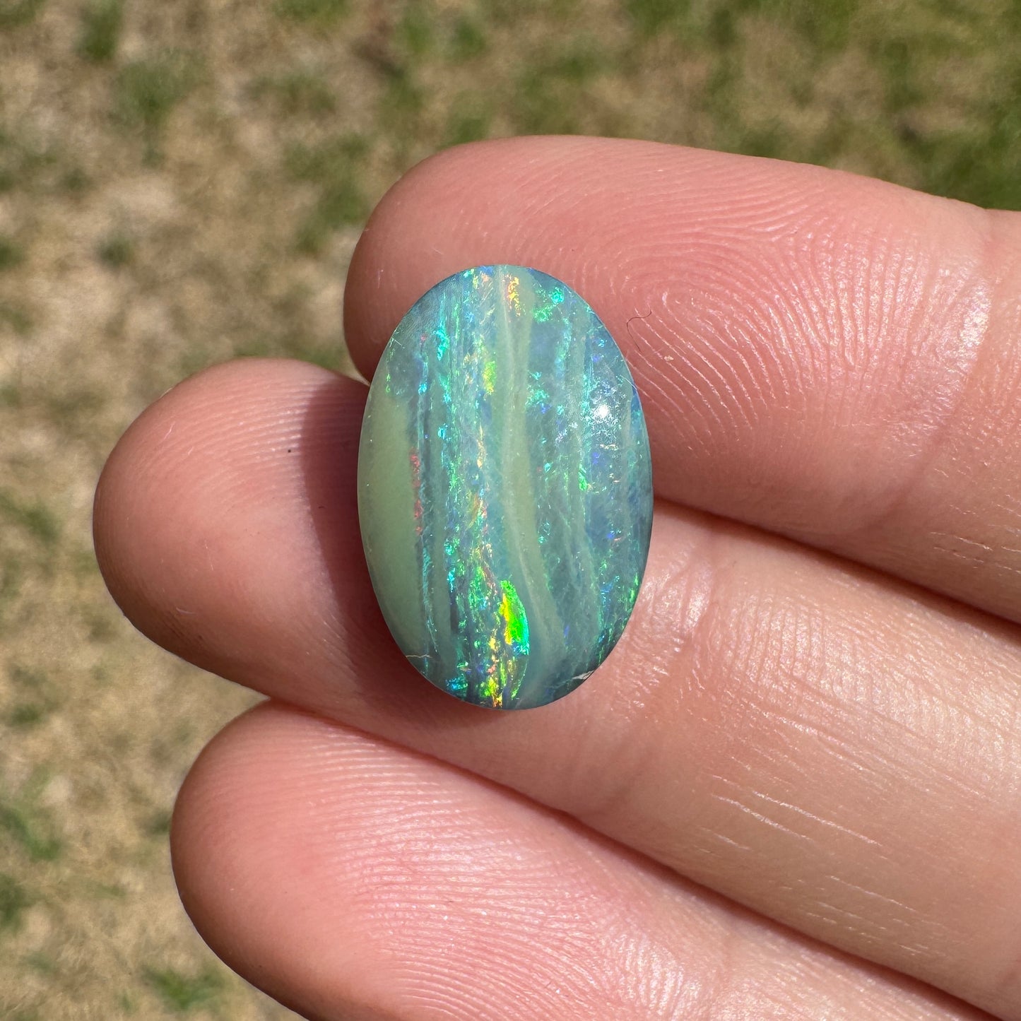 5.32 Ct oval boulder opal - Broken River Mining