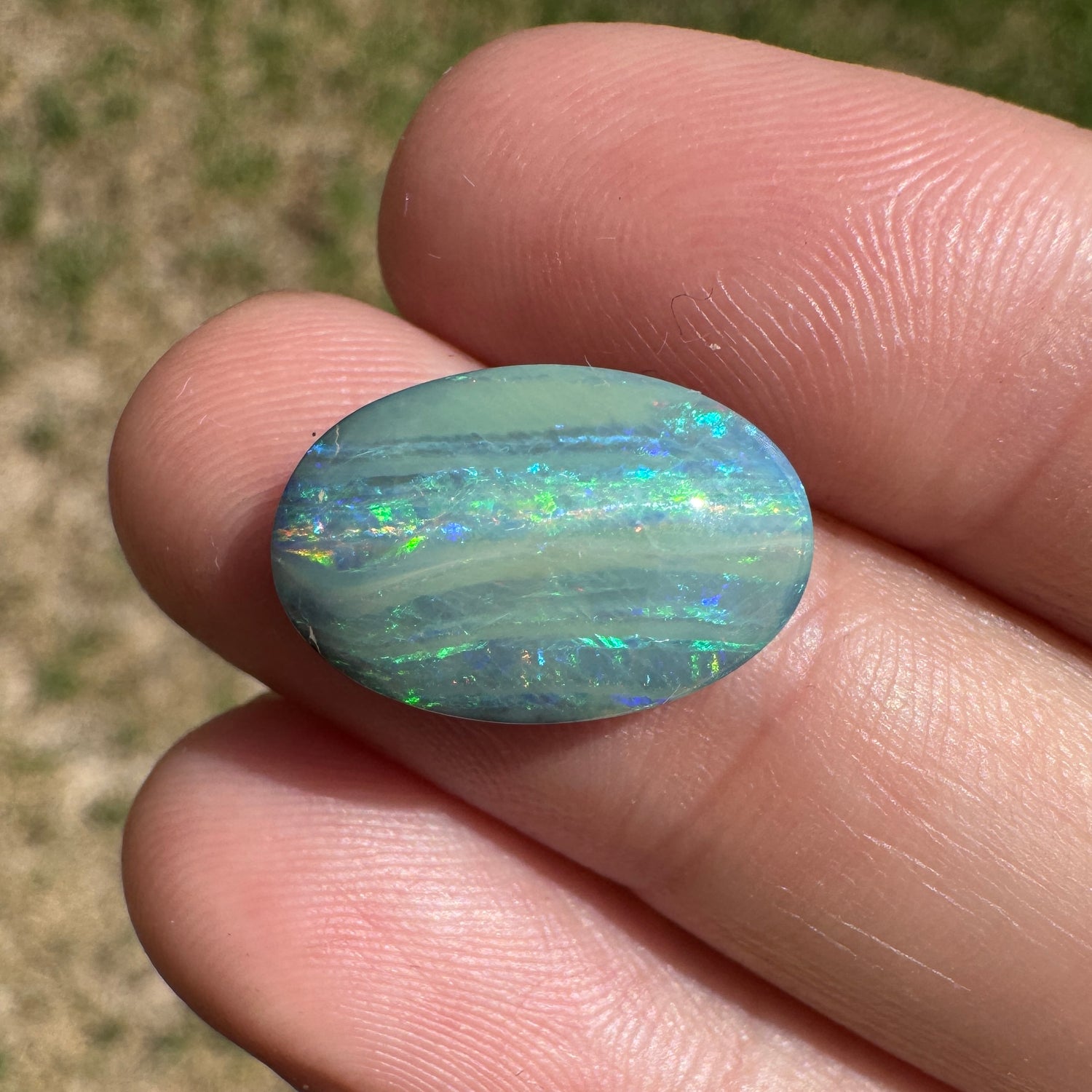 5.32 Ct oval boulder opal - Broken River Mining