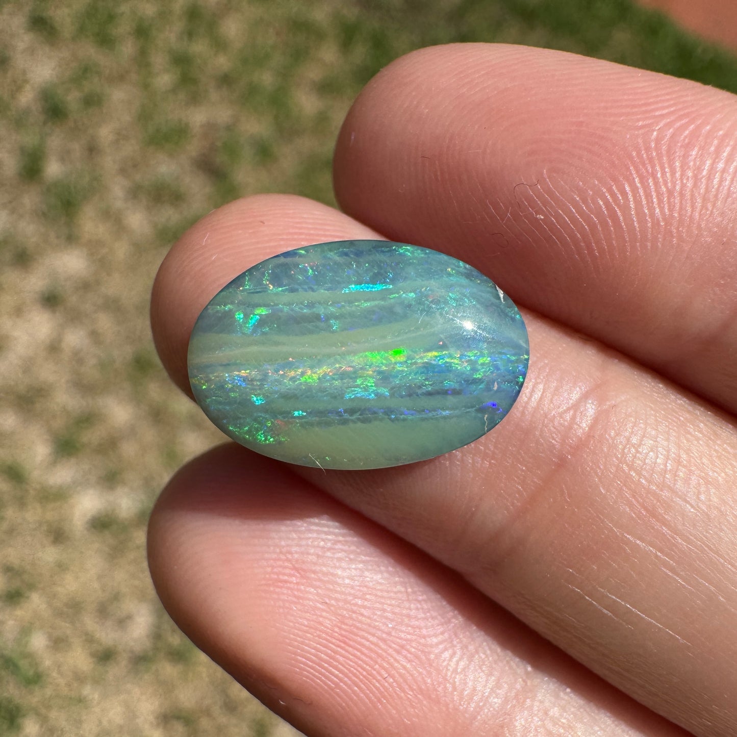 5.32 Ct oval boulder opal - Broken River Mining