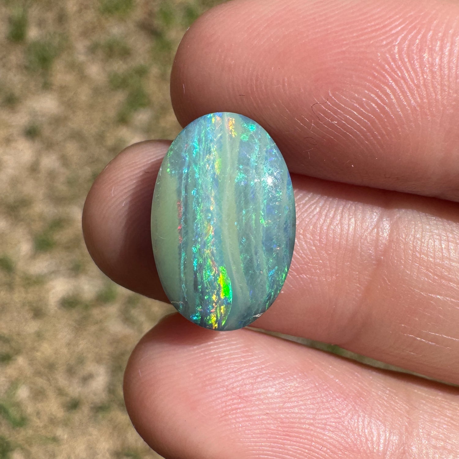 5.32 Ct oval boulder opal - Broken River Mining
