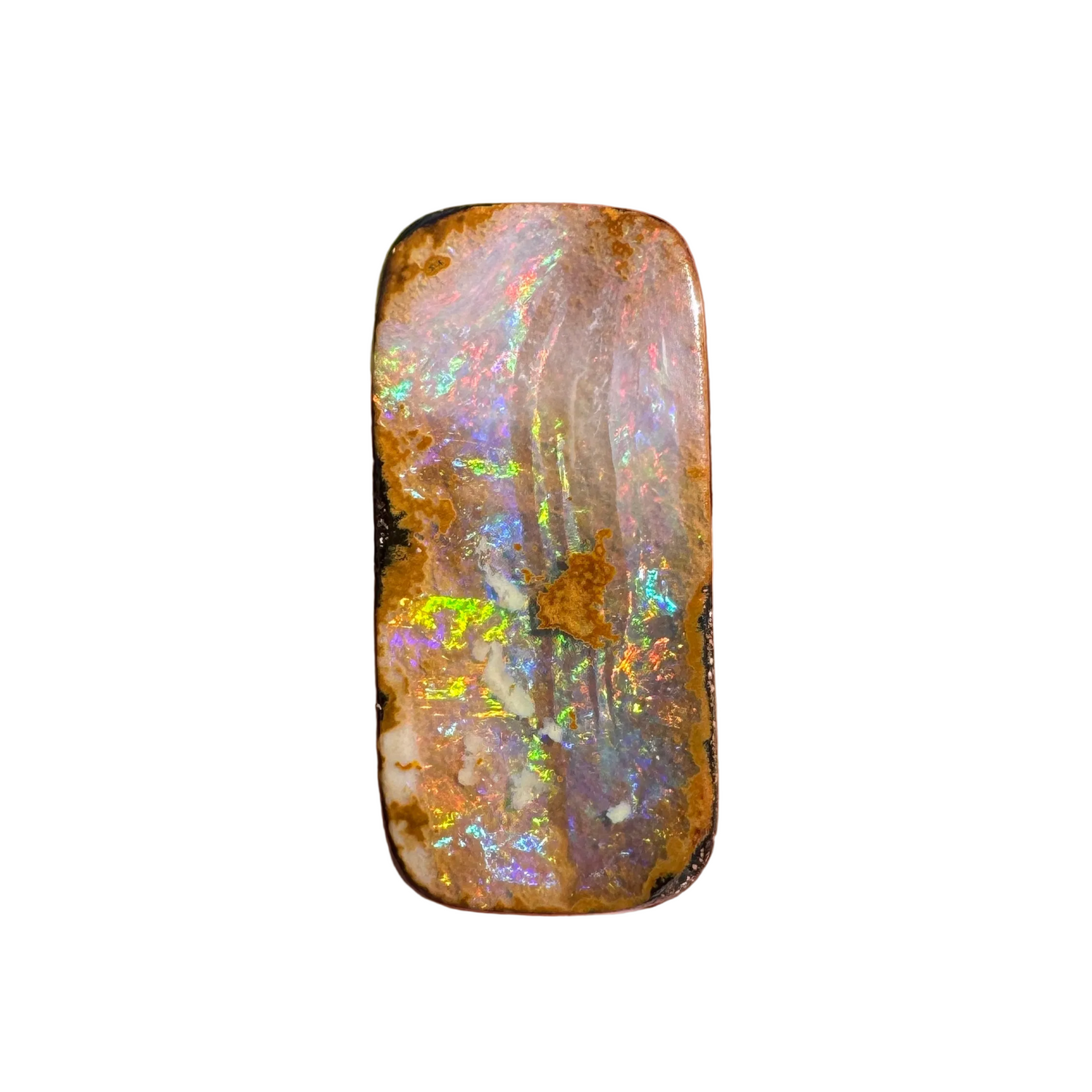 9.62 Ct unusual rainbow boulder opal - Broken River Mining