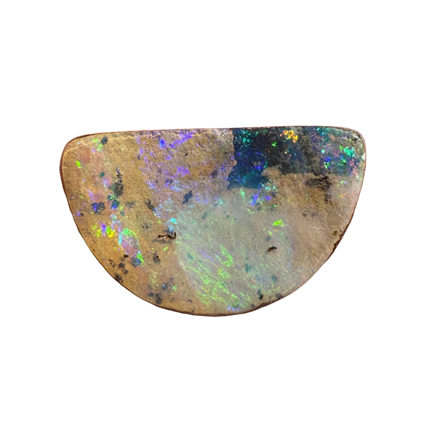 8.23 Ct half-circle boulder opal - Broken River Mining