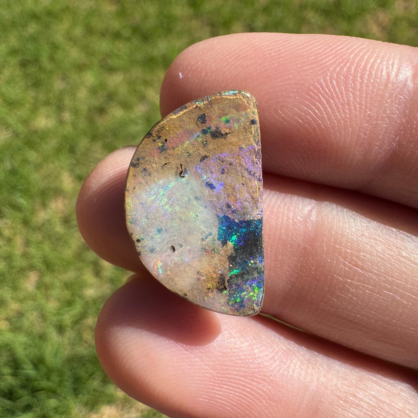 8.23 Ct half-circle boulder opal - Broken River Mining