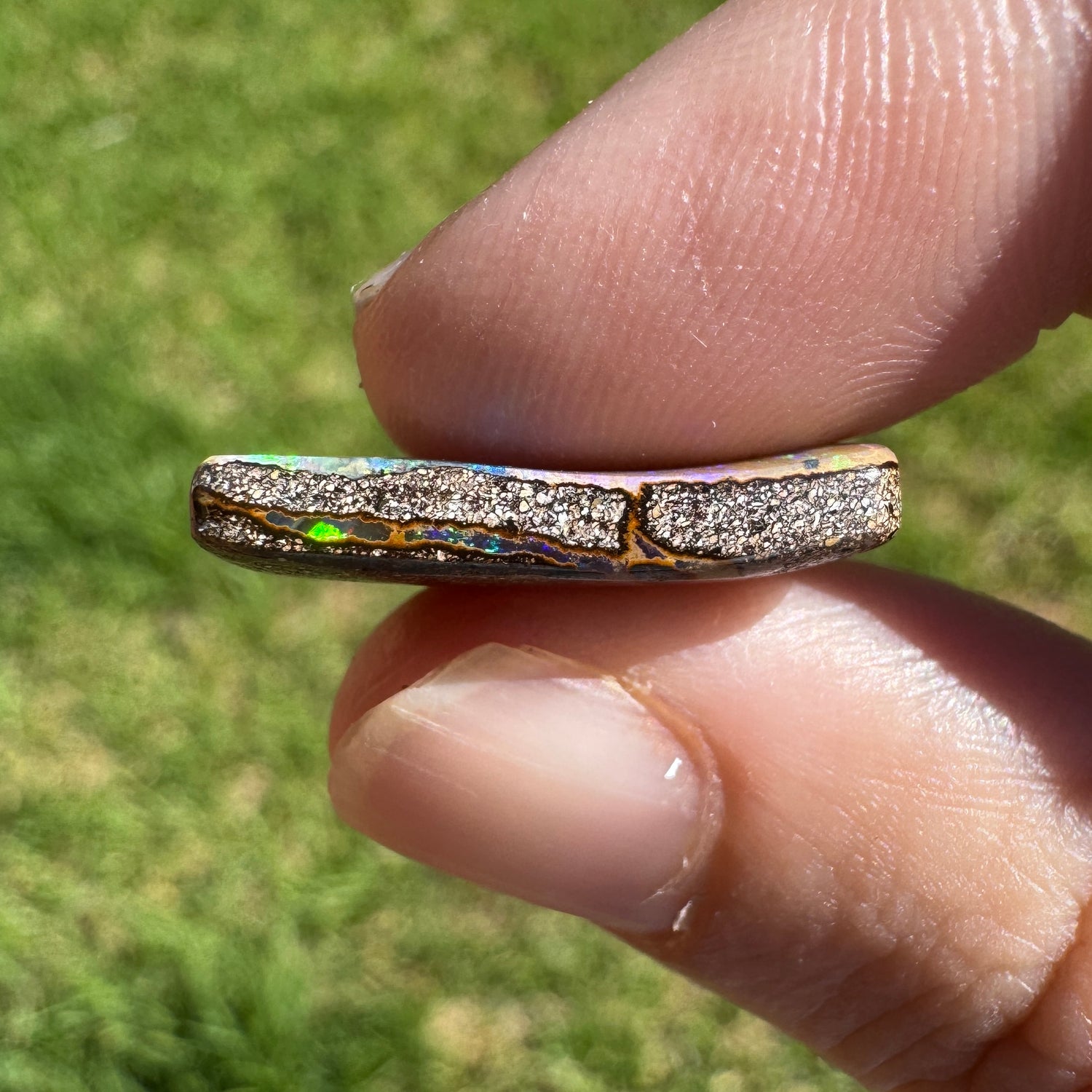 8.23 Ct half-circle boulder opal - Broken River Mining