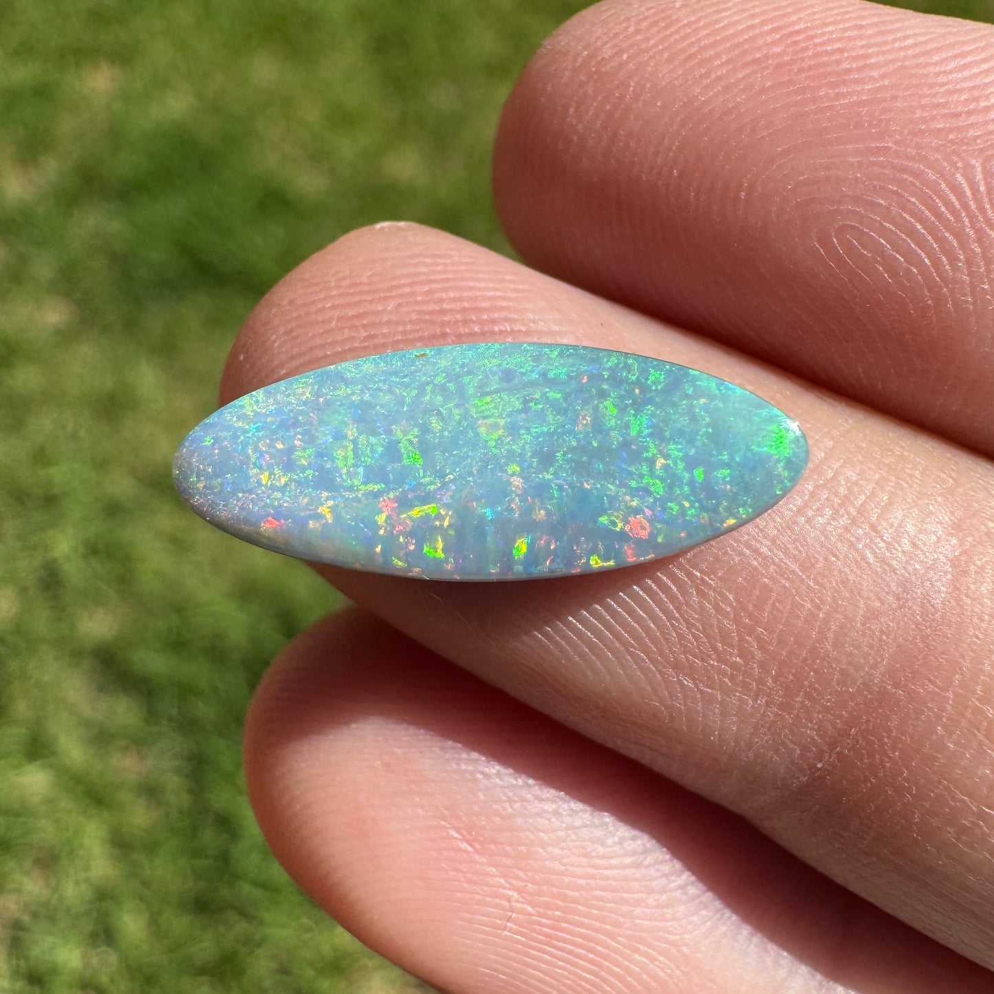4.74 Ct marquise-shaped boulder opal - Broken River Mining