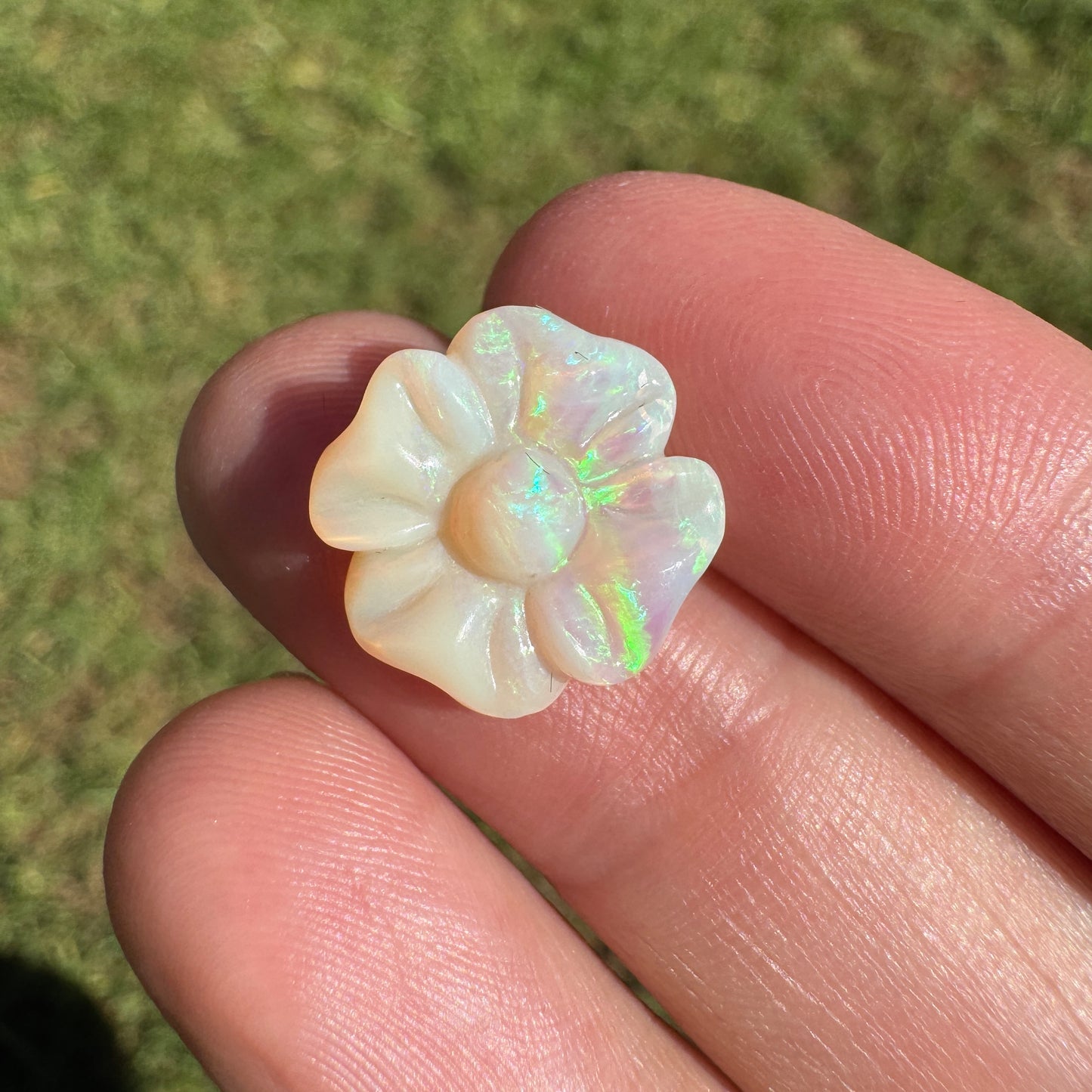 3.41 Ct carved flower opal