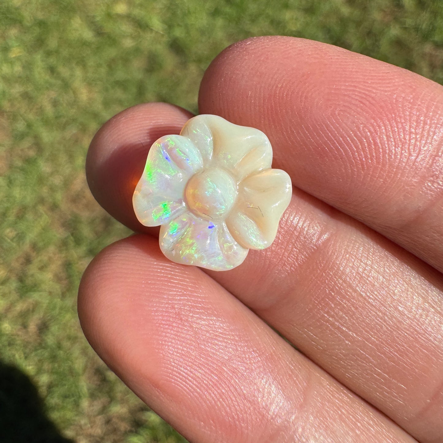 3.41 Ct carved flower opal